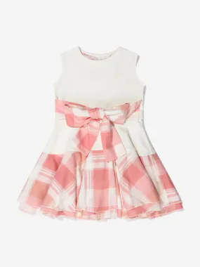 Jessie And James Girls Cotton Check Sleeveless Dress