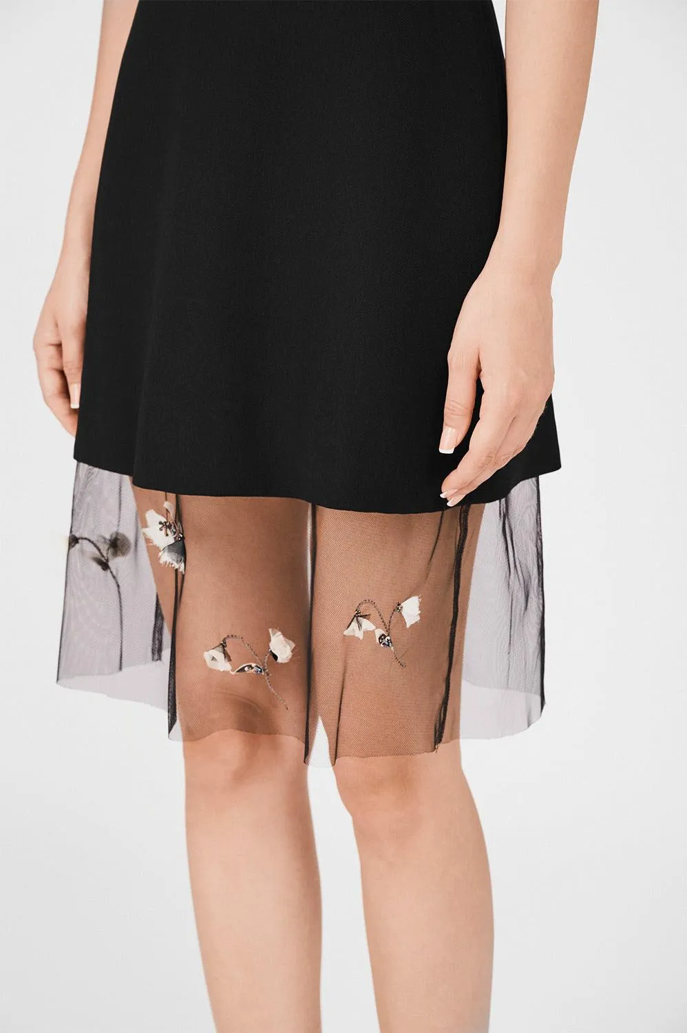 Kehlani Sheath Layered Rain Cloth Mini Dress