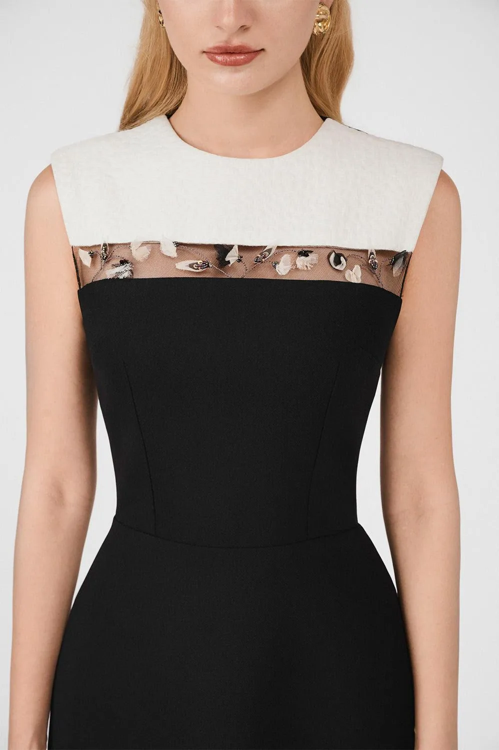 Kehlani Sheath Layered Rain Cloth Mini Dress