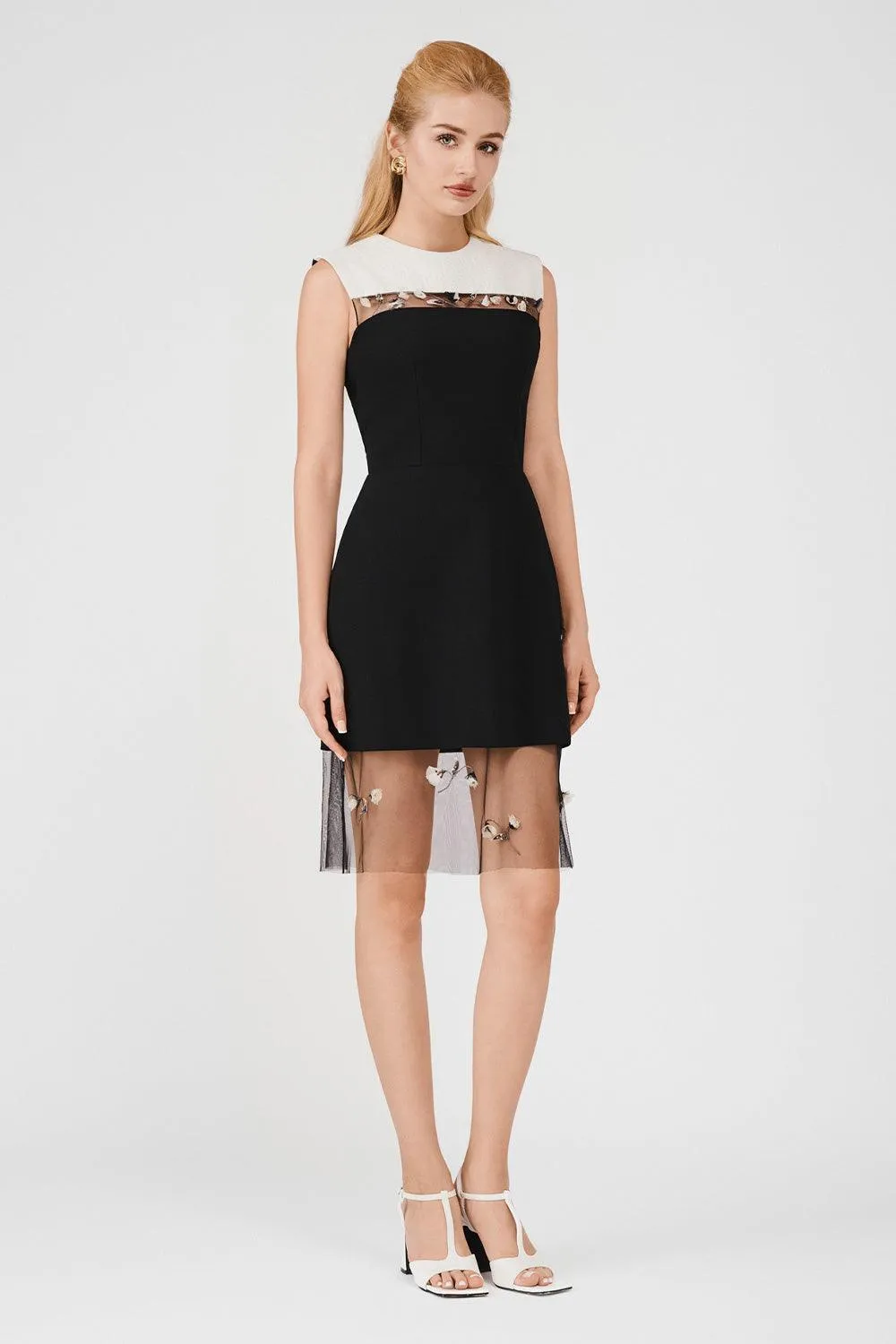 Kehlani Sheath Layered Rain Cloth Mini Dress