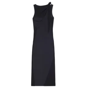Knot Tailored Wool Long Dress