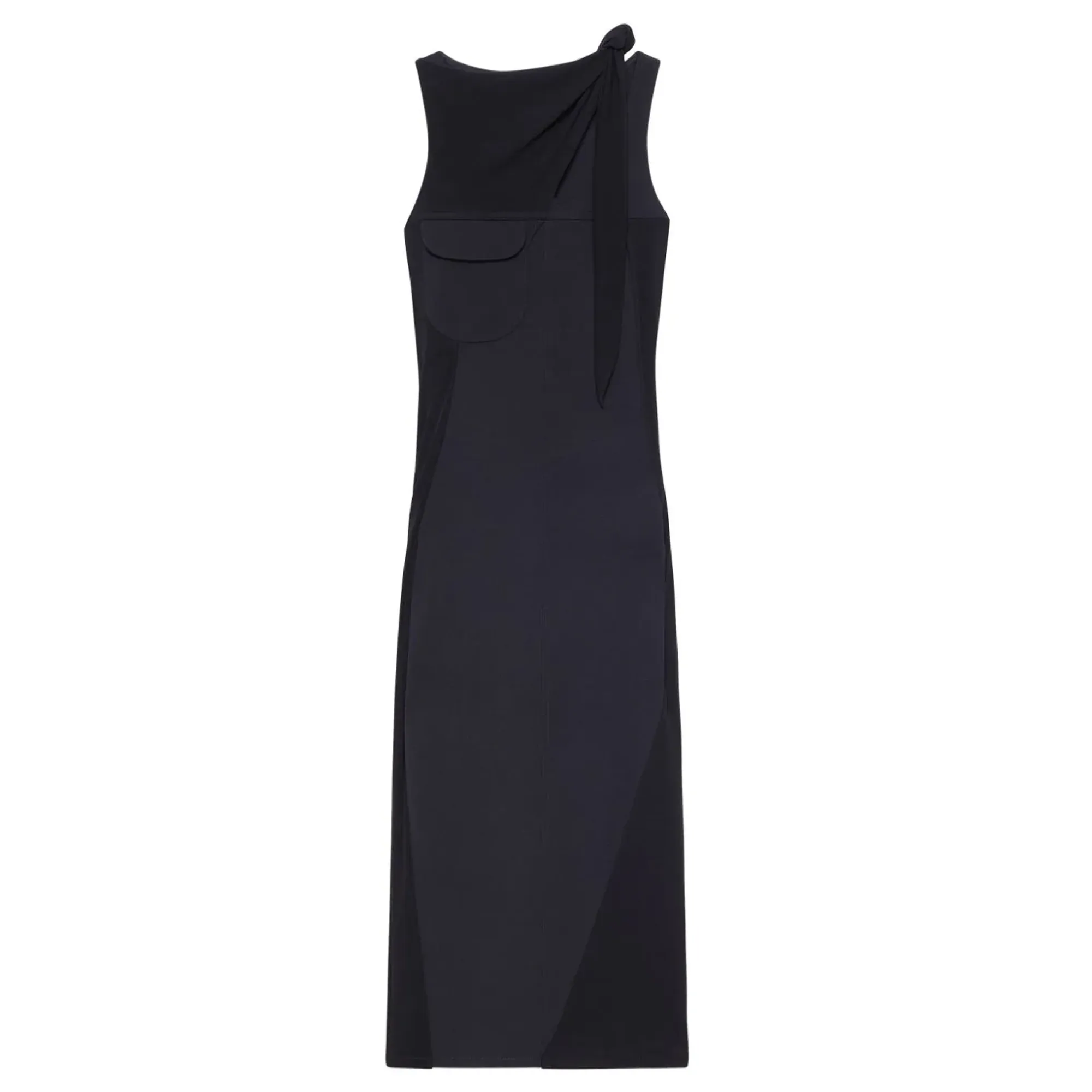 Knot Tailored Wool Long Dress