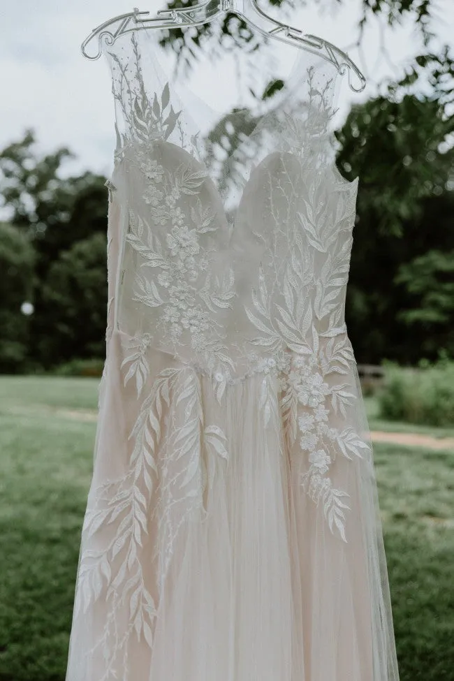 Lace Top Rustic Countryside Wedding Dress