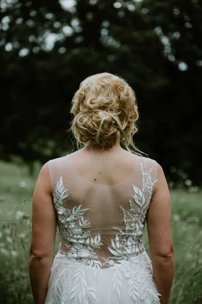 Lace Top Rustic Countryside Wedding Dress