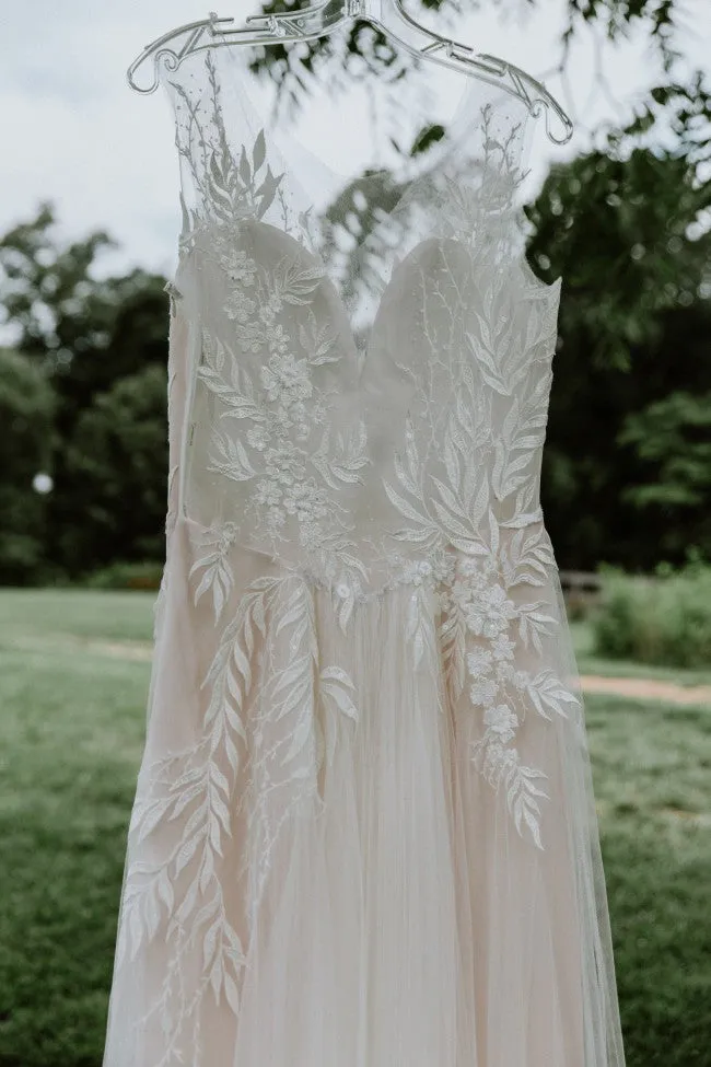 Lace Top Rustic Countryside Wedding Dress