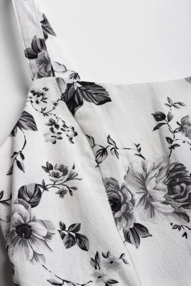 Linen Printed Dress Pink Tint