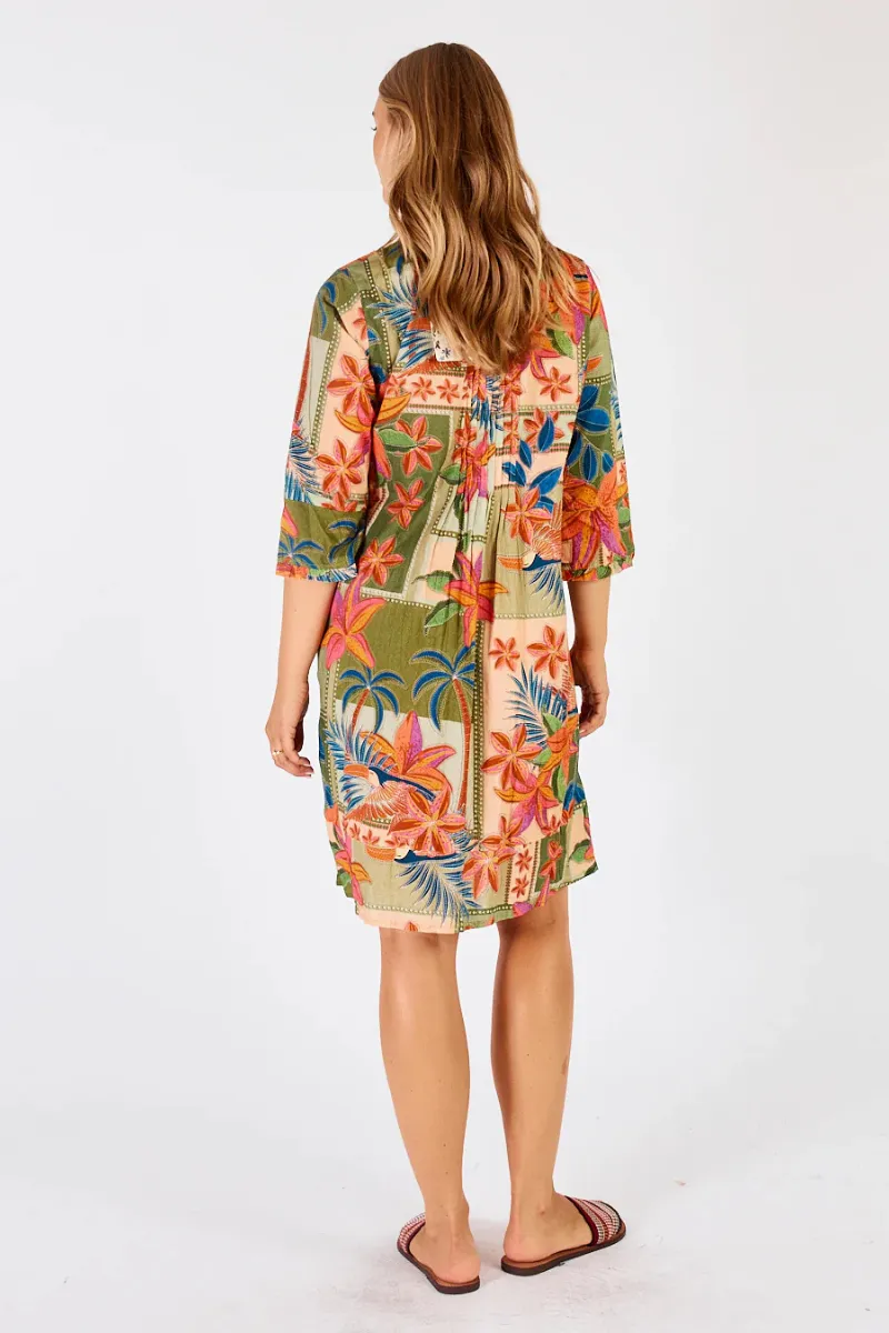 Lula Life Jemma Tuck Dress Olive