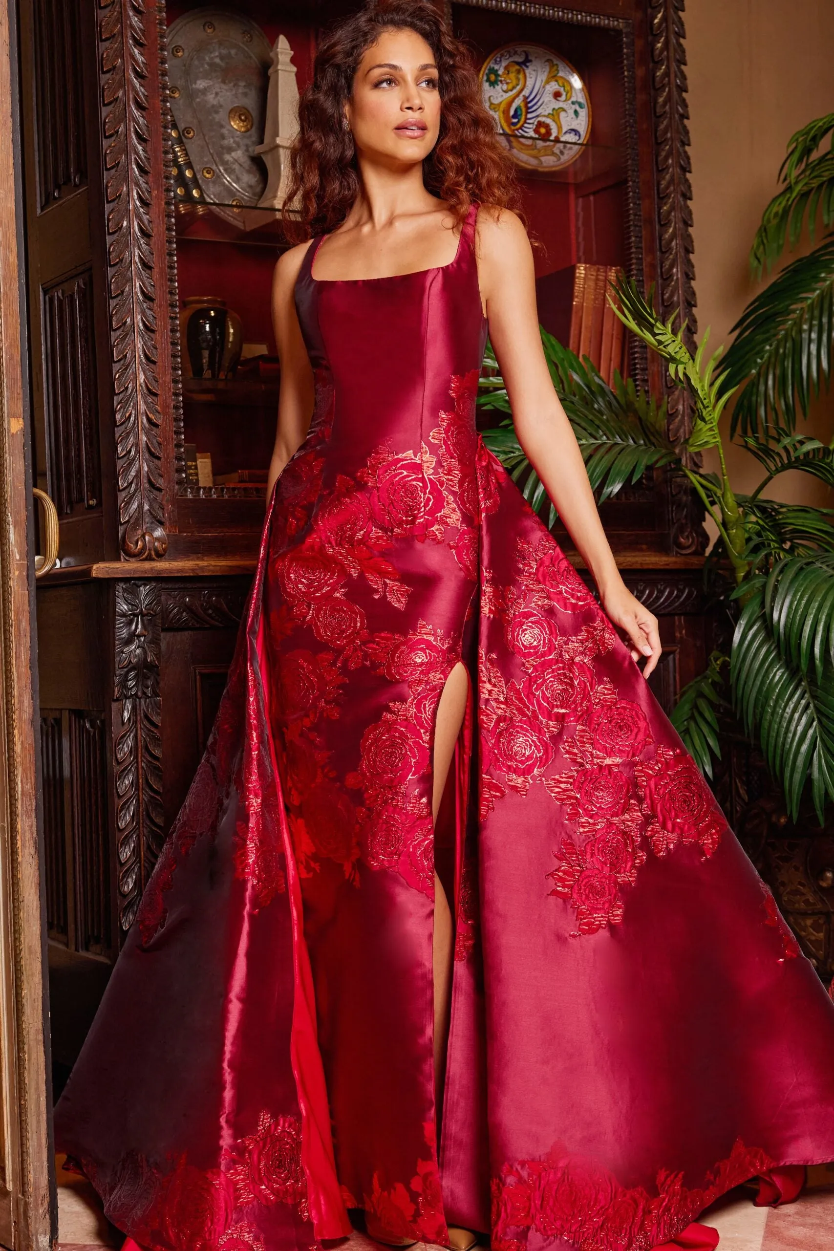 Mikado Sleeveless A-line Gown by Jovani 07441