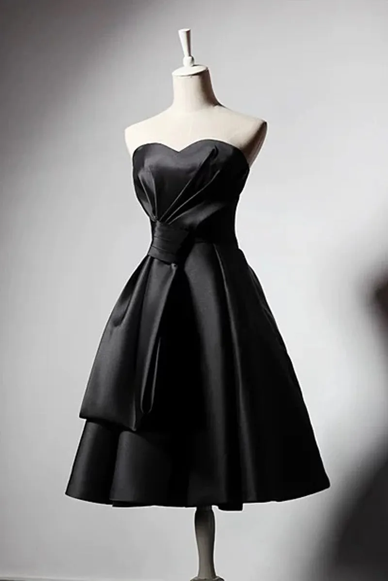 Modern V neck sexy knee length white and black chic hi low party dress