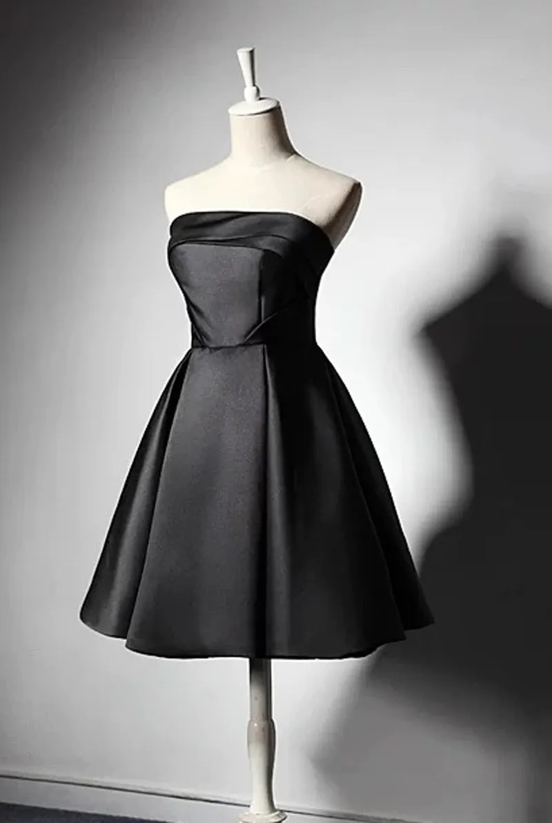 Modern V neck sexy knee length white and black chic hi low party dress
