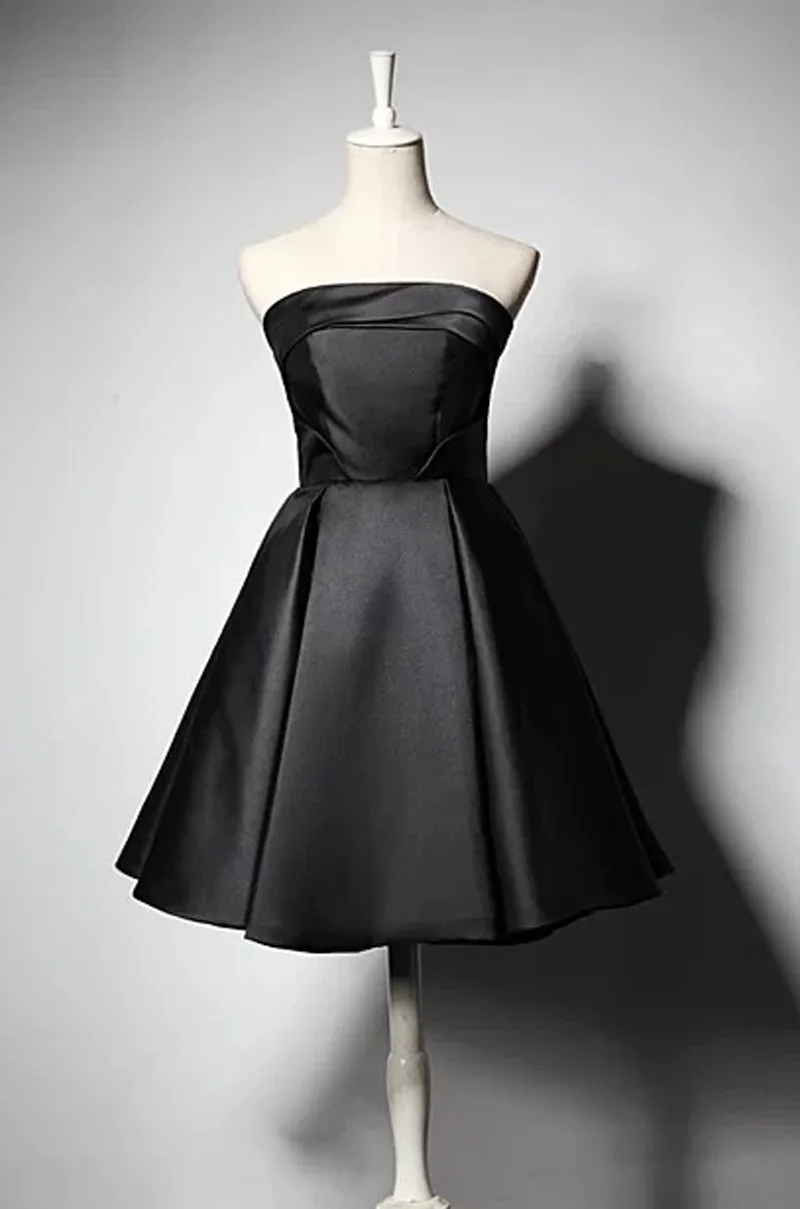 Modern V neck sexy knee length white and black chic hi low party dress