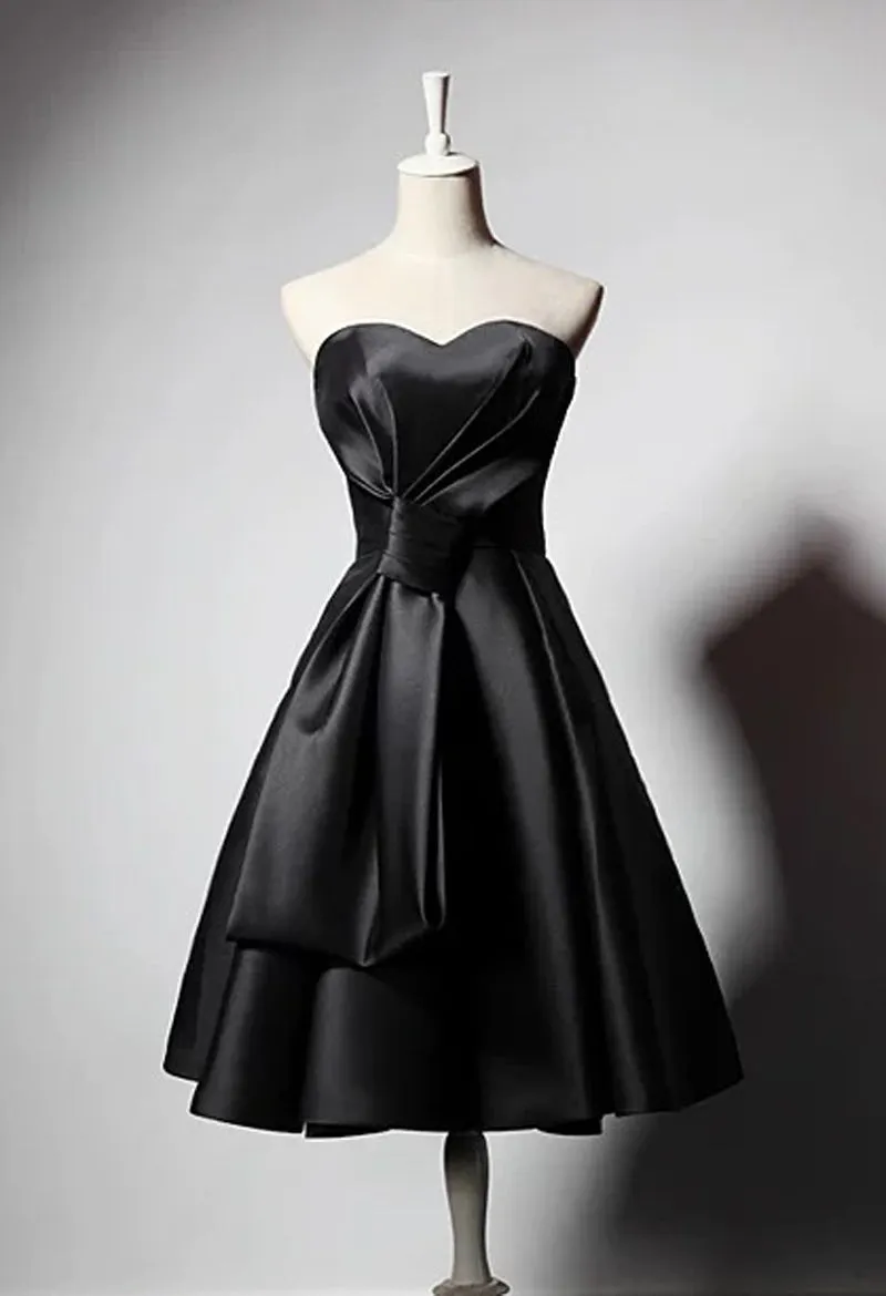 Modern V neck sexy knee length white and black chic hi low party dress