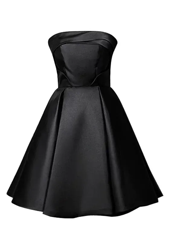 Modern V neck sexy knee length white and black chic hi low party dress