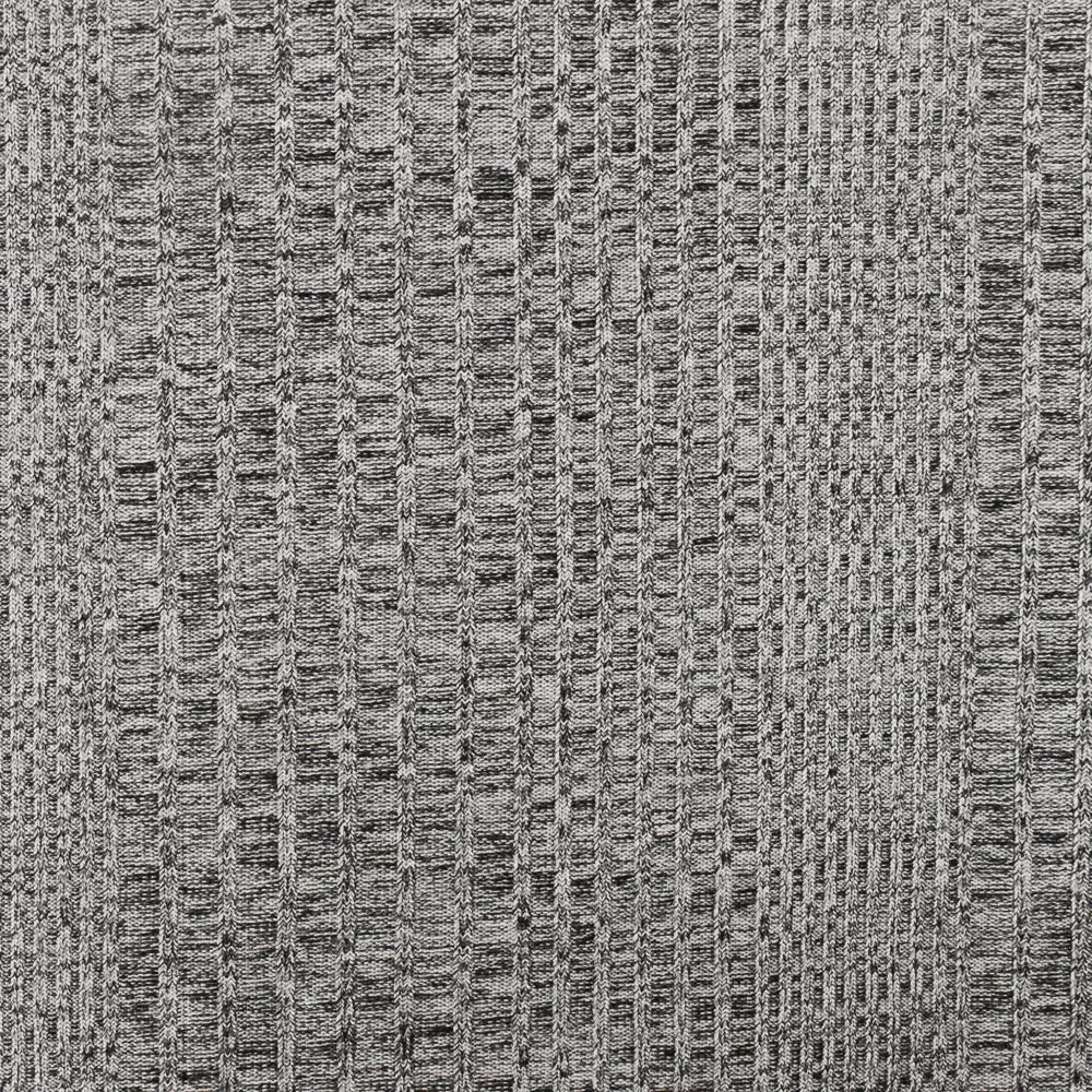 Moon Silver-Black Texture Stretch Poly 6x2 Rib Knit Fabric