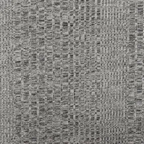 Moon Silver-Black Texture Stretch Poly 6x2 Rib Knit Fabric