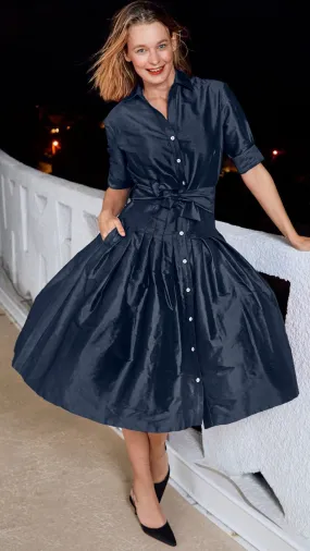 Mrs Maisel Navy Silk