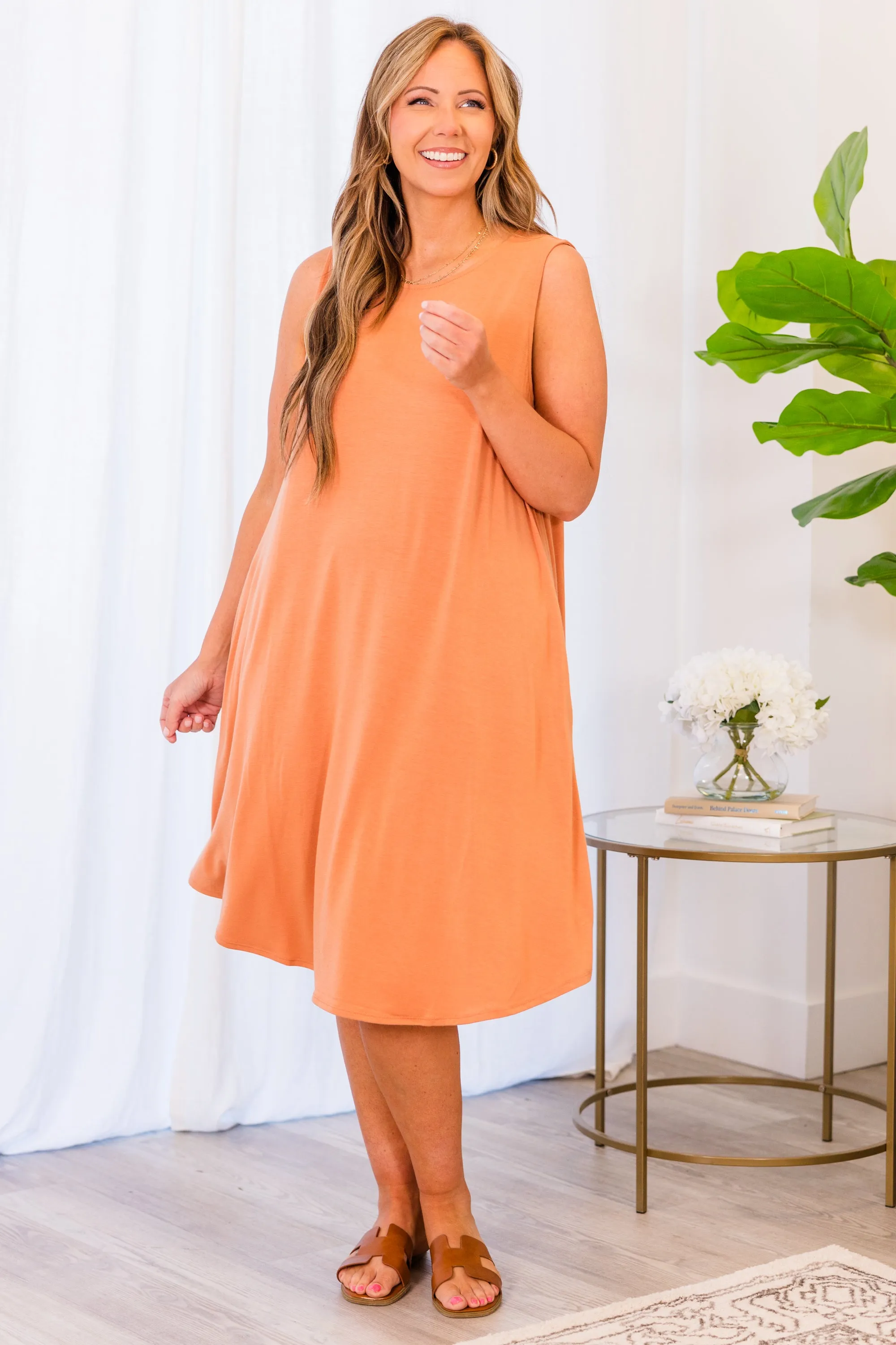 My Travel Companion Dress, Butter Orange