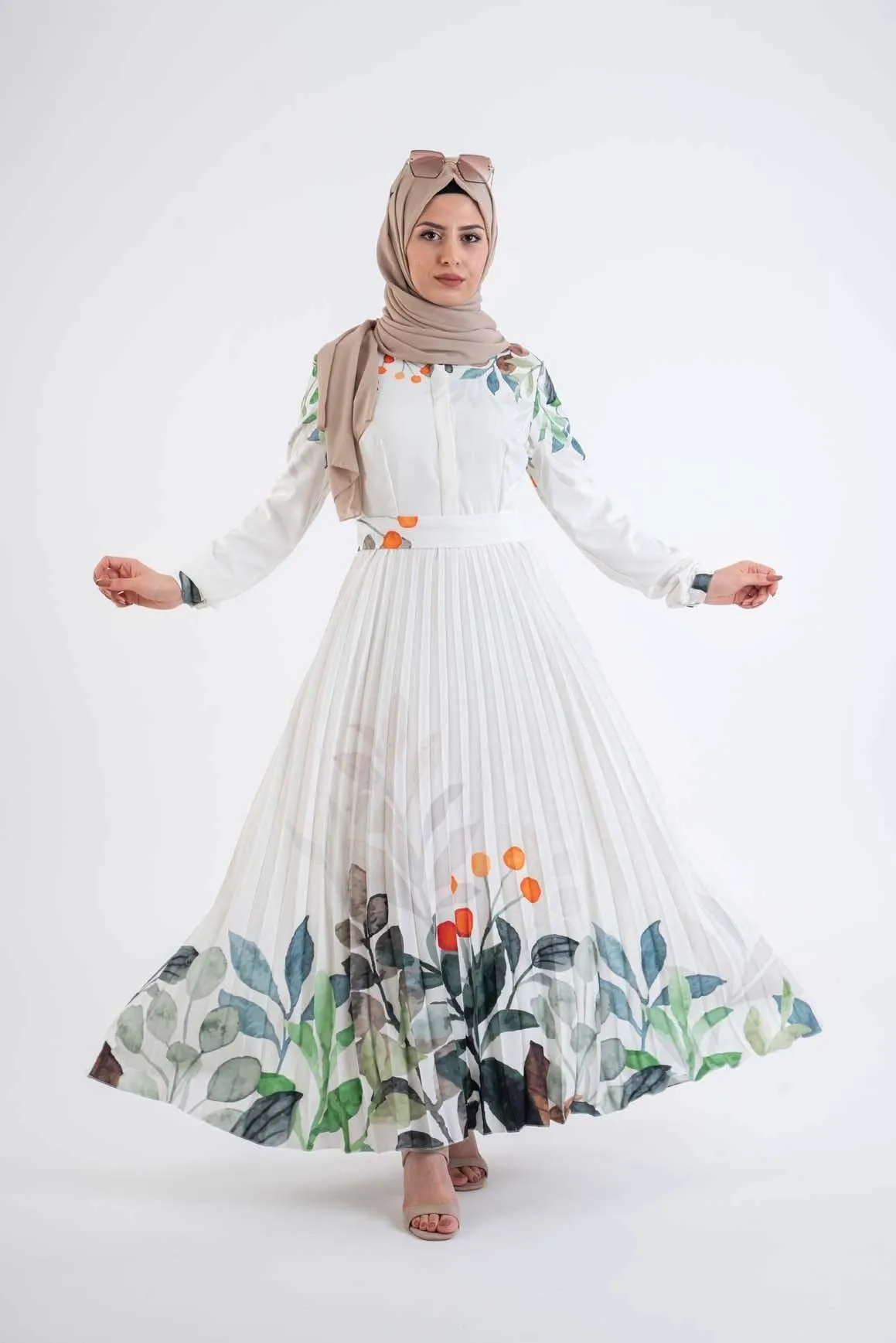 New Flora pleat dress