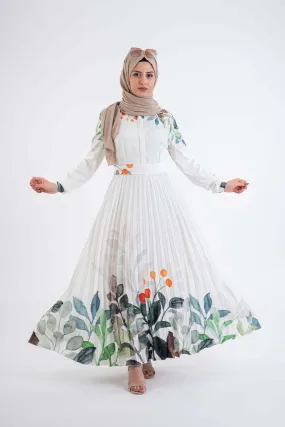 New Flora pleat dress