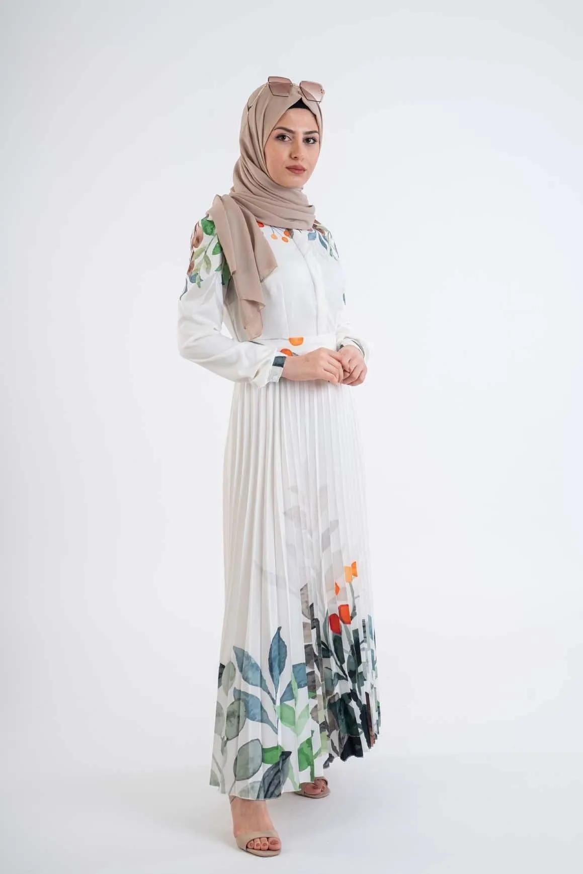 New Flora pleat dress