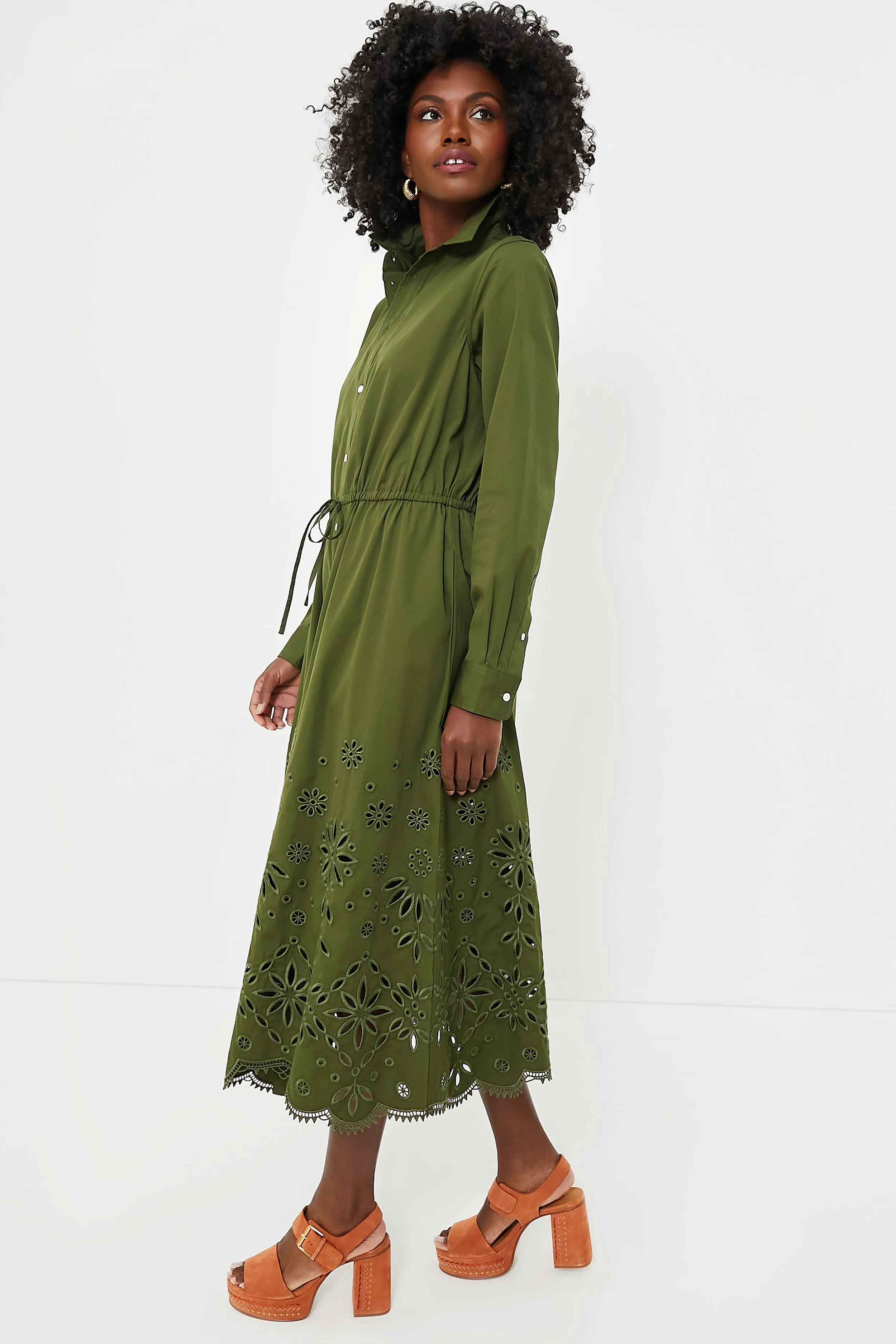 New Olive Jessica Long Sleeve Day Dress
