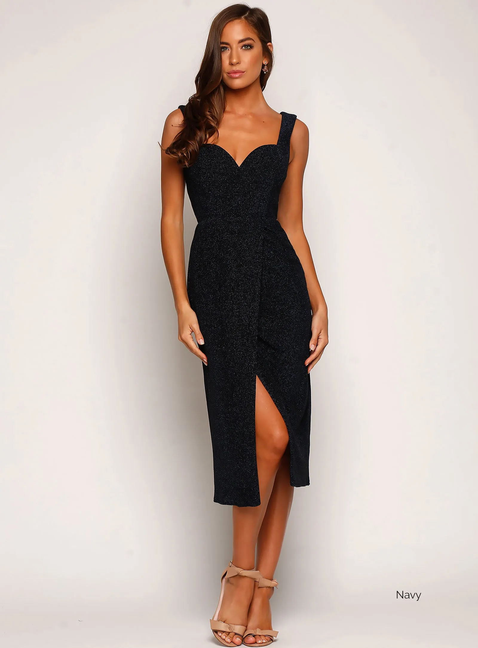 Nina Sweetheart Midi - Champagne - Size 8