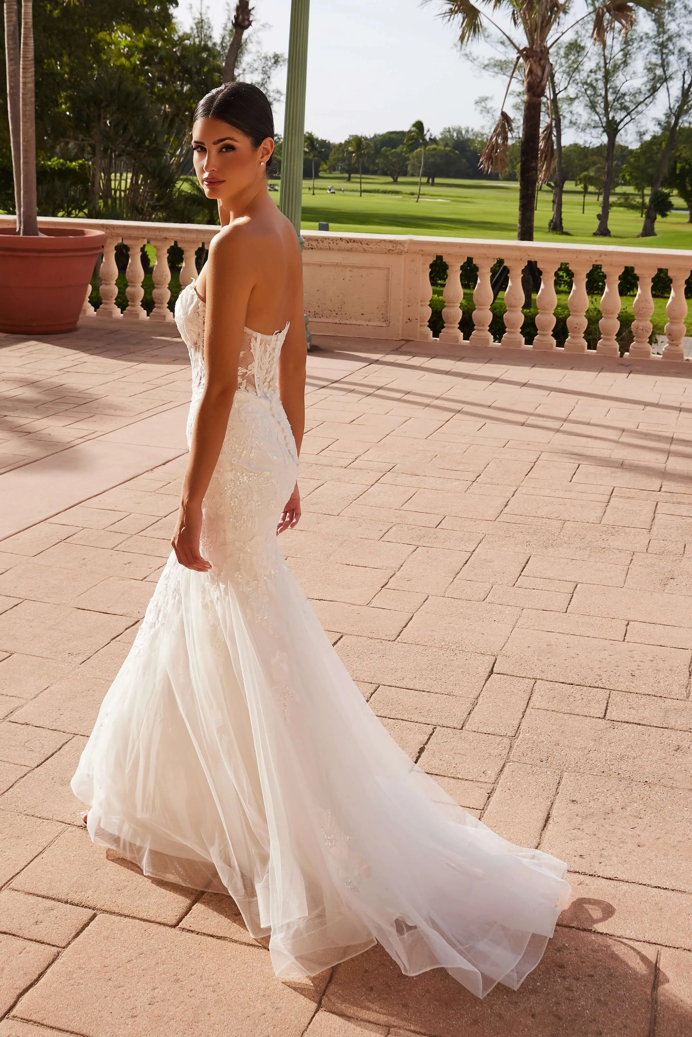 NOX ANABEL JQ1038 Strapless Floor-Length Trumpet Wedding Dress