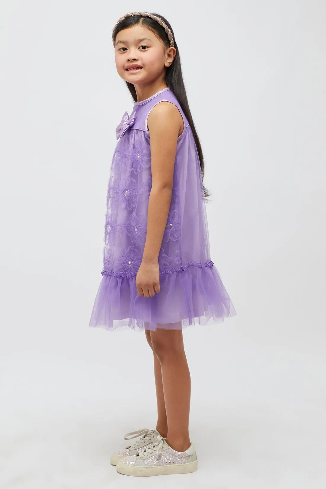 One Friday Girls Purple Summer Dress
