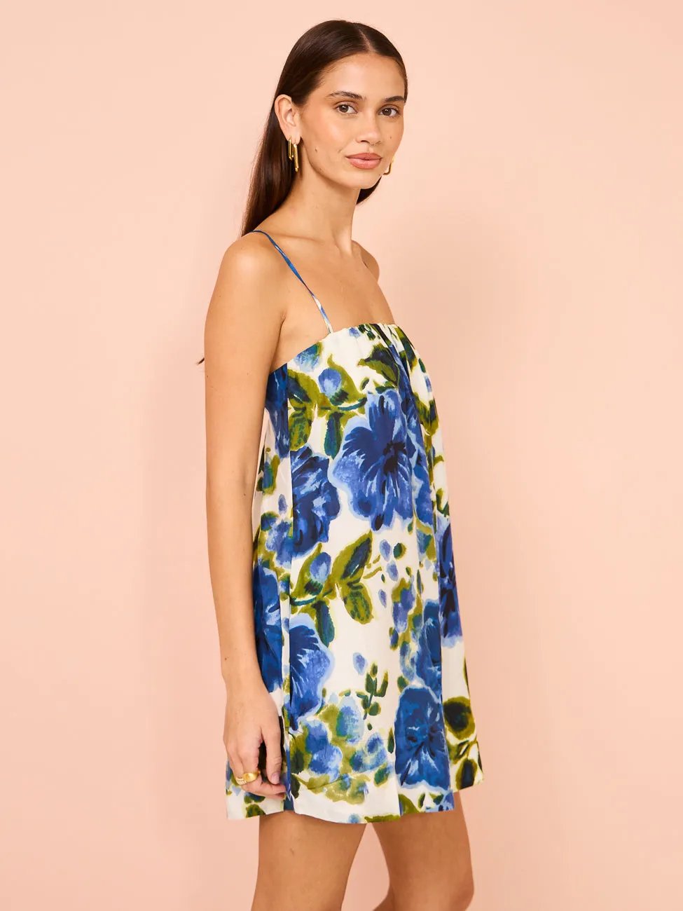 Peony Draped Mini Dress in Marseille