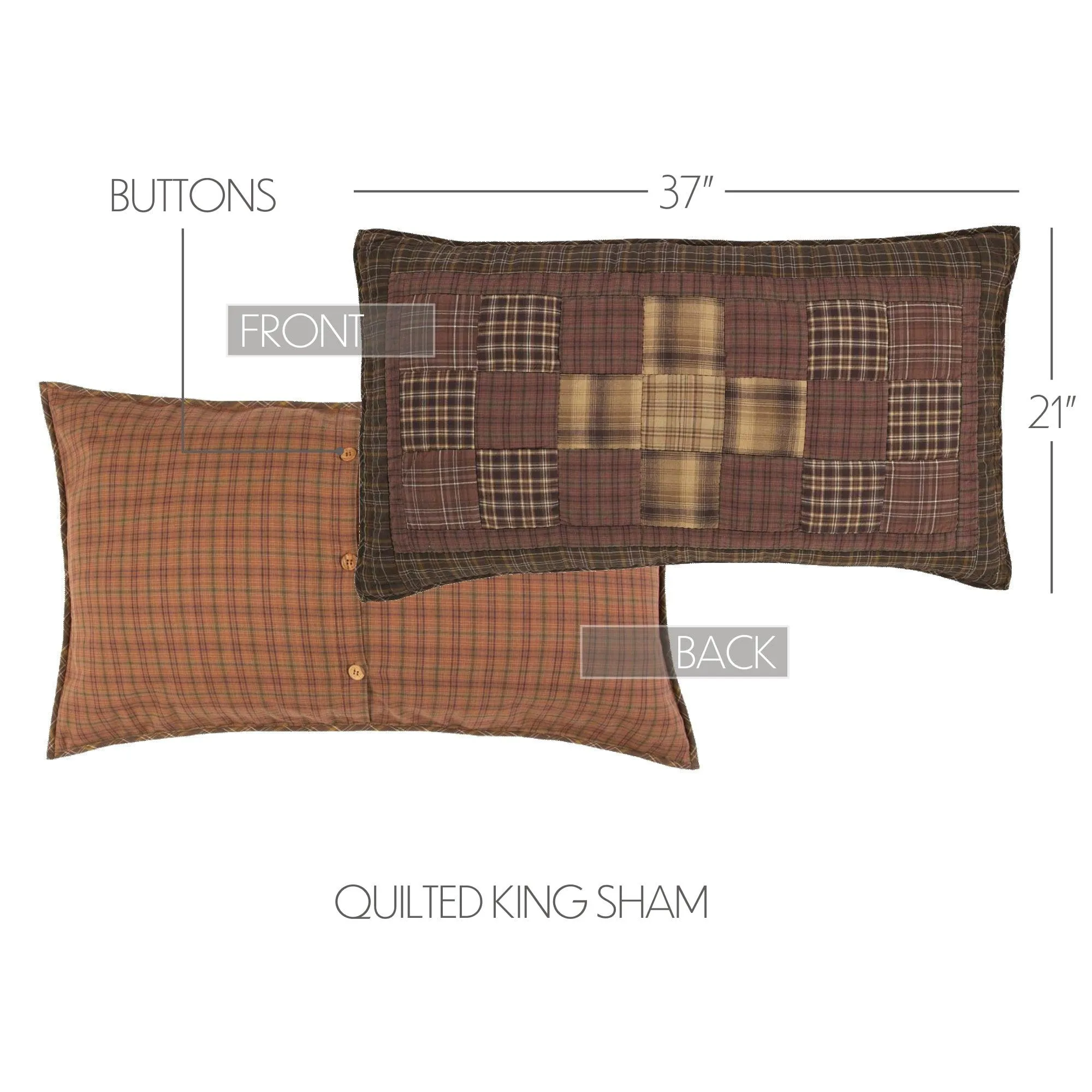 Prescott King Sham 21x37 VHC Brands