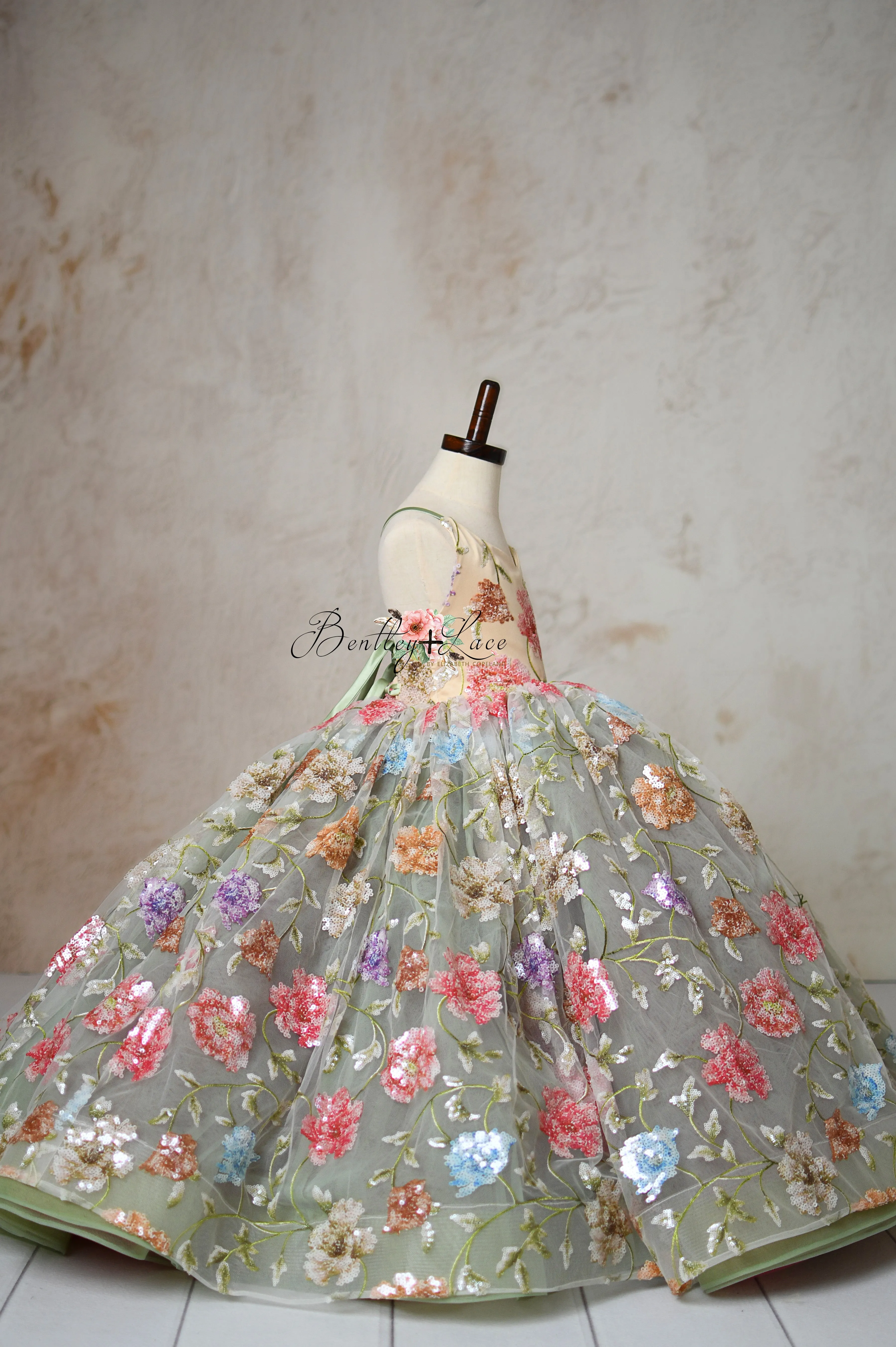 "Willow Blossom" -Toddler Floor Length Gown - (3-5 year)
