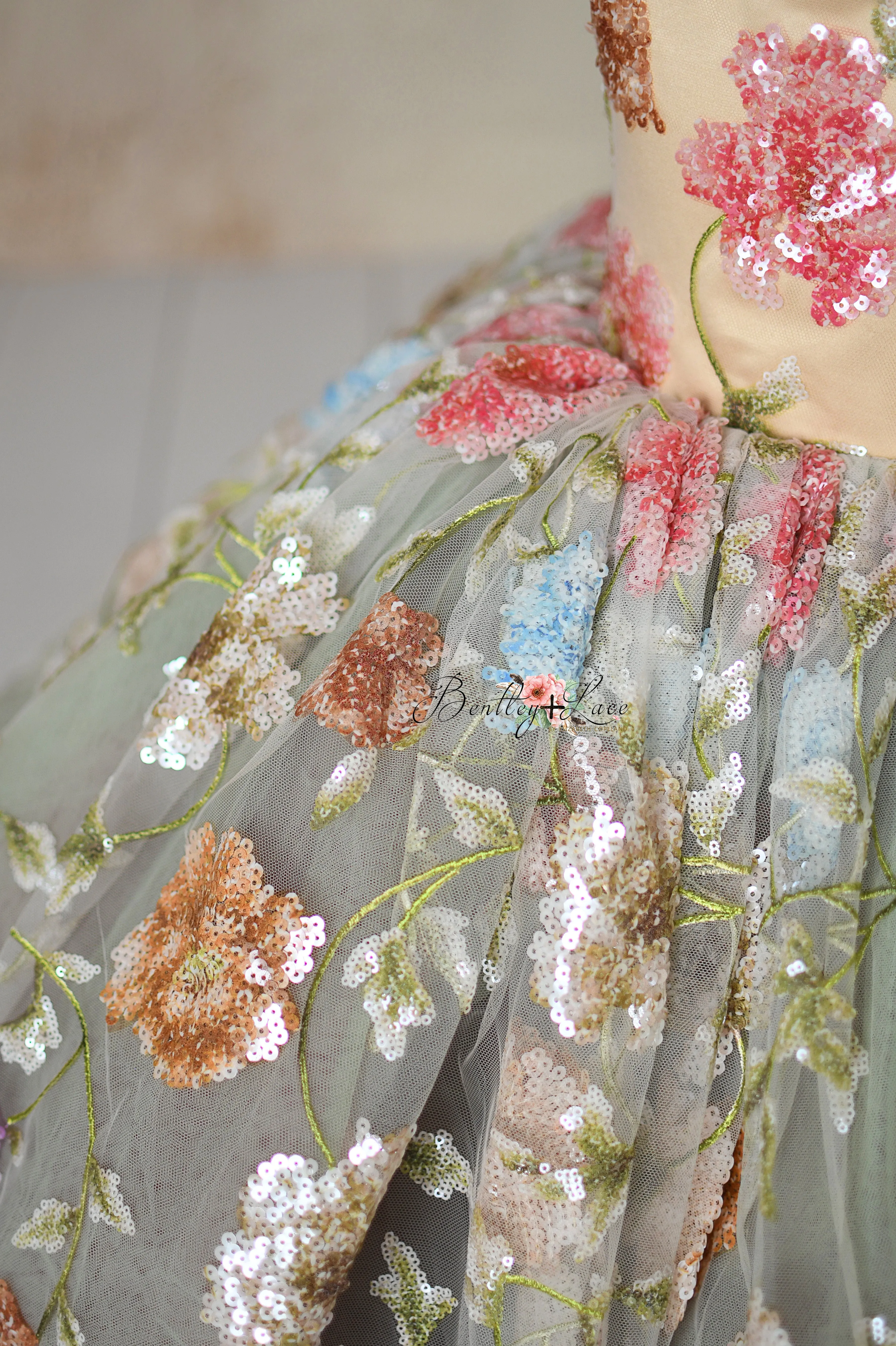 "Willow Blossom" -Toddler Floor Length Gown - (3-5 year)