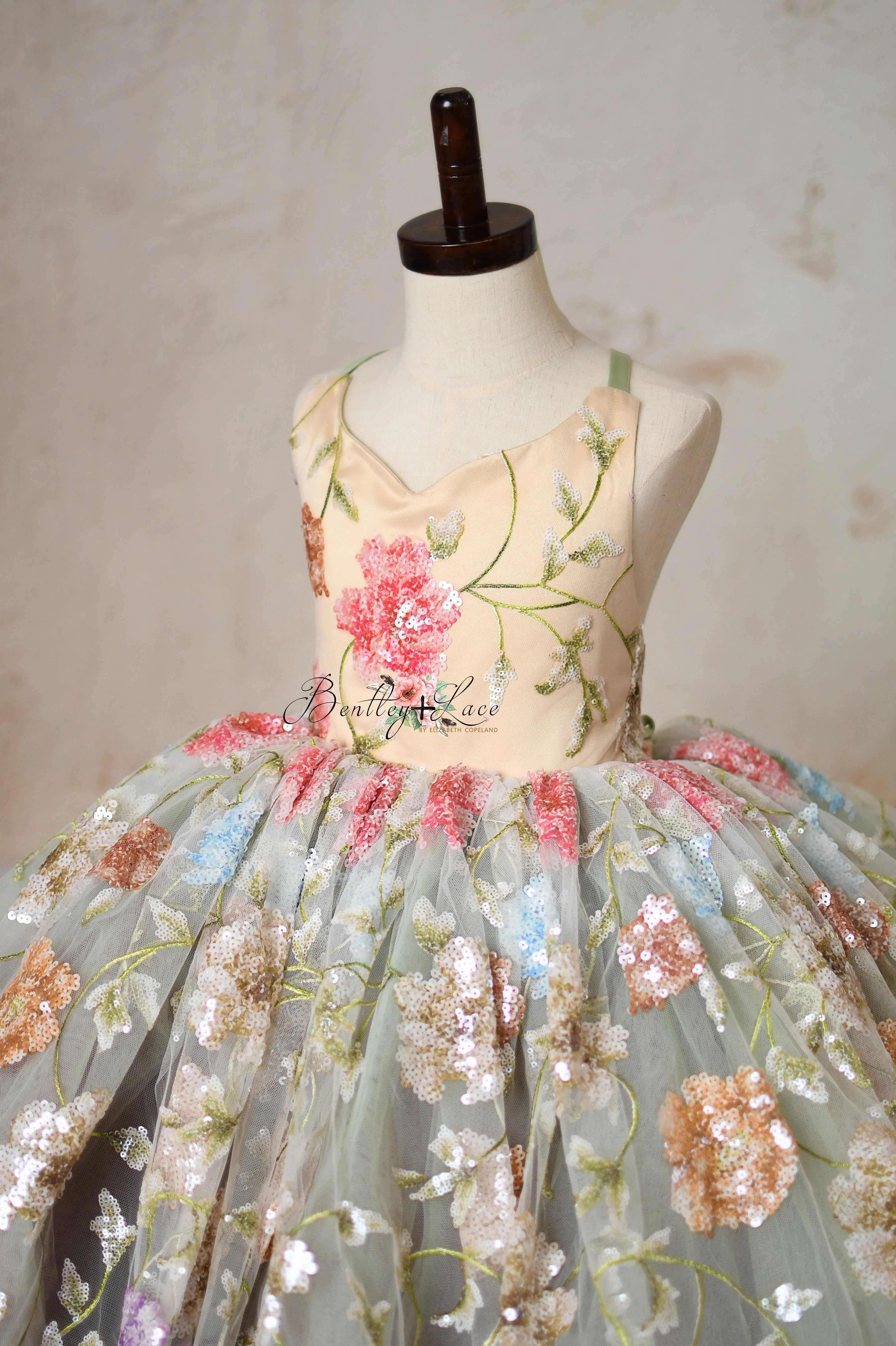 "Willow Blossom" -Toddler Floor Length Gown - (3-5 year)