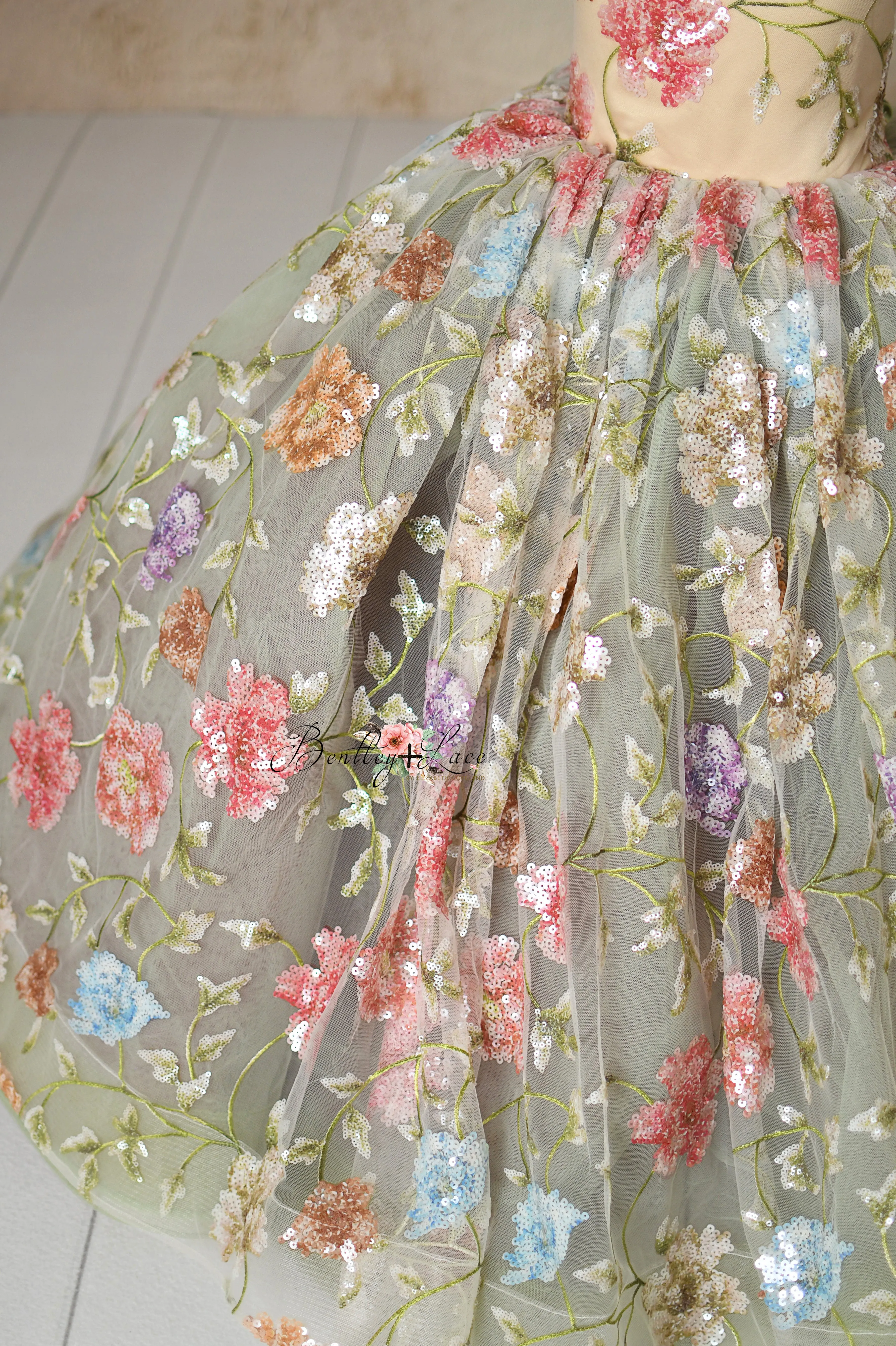 "Willow Blossom" -Toddler Floor Length Gown - (3-5 year)