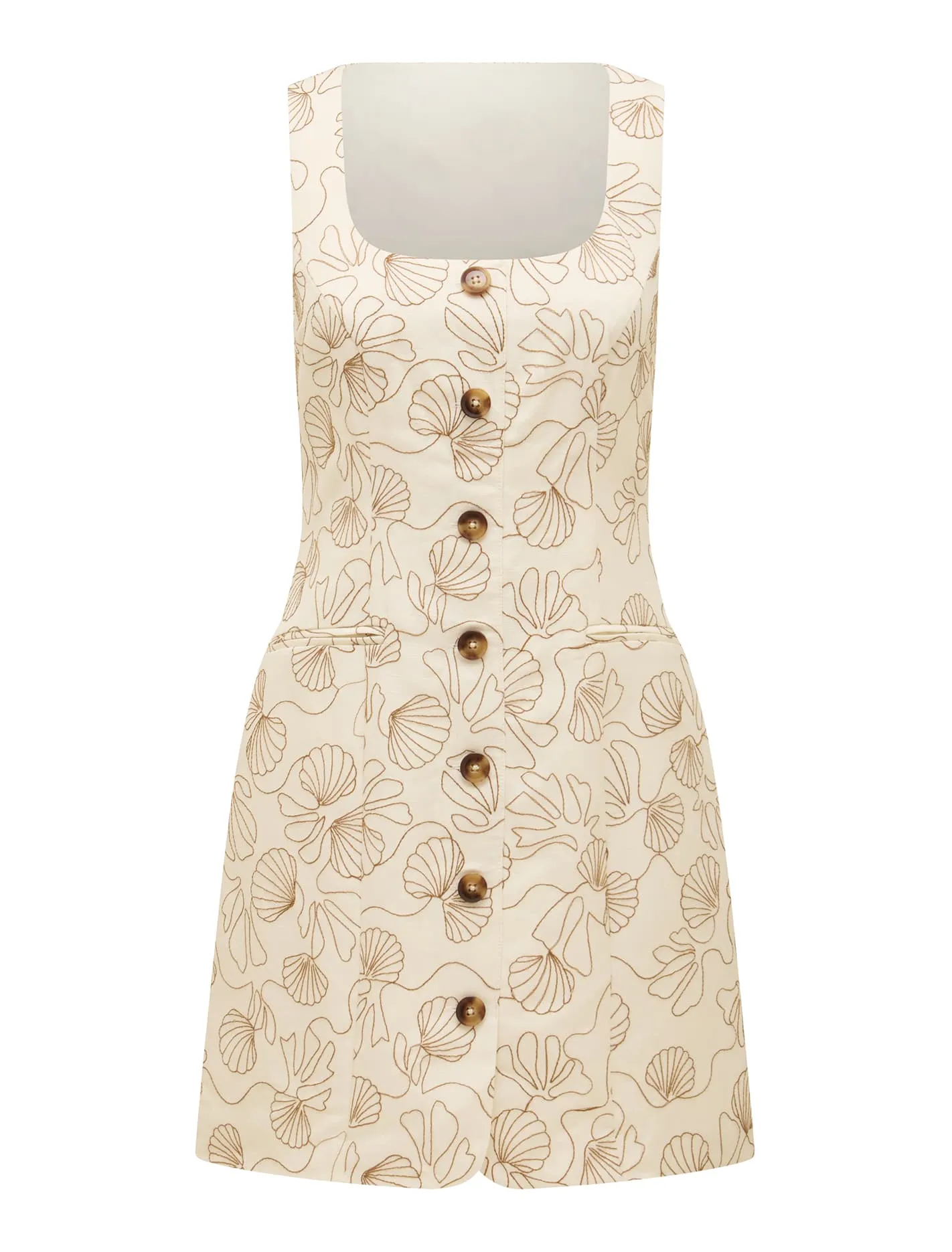 Ramsey Embroidered Linen Mini Dress