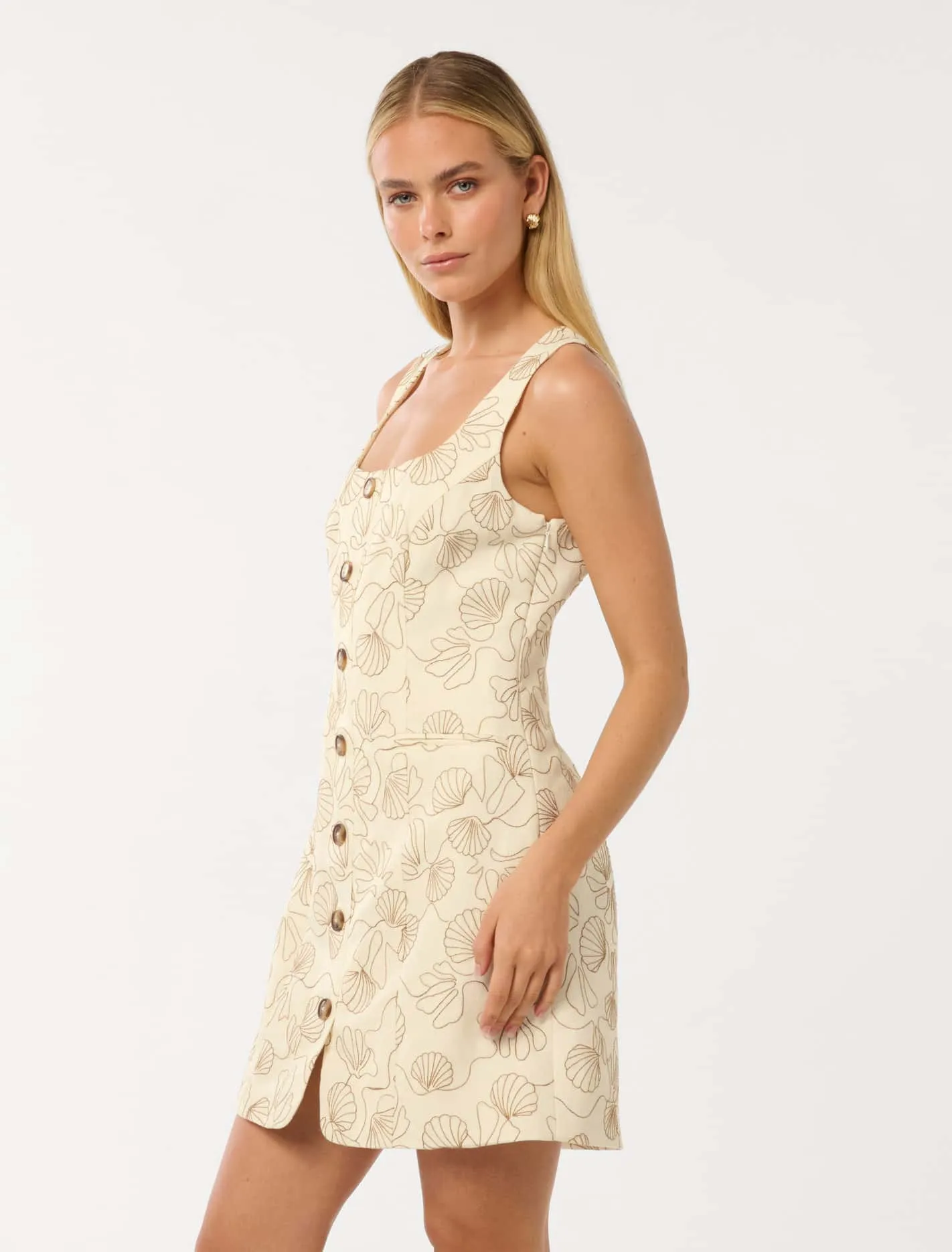 Ramsey Embroidered Linen Mini Dress