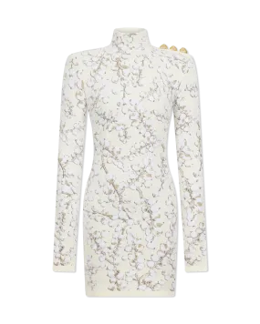 Redcurrant Jacquard Velvet Knit Mini Dress