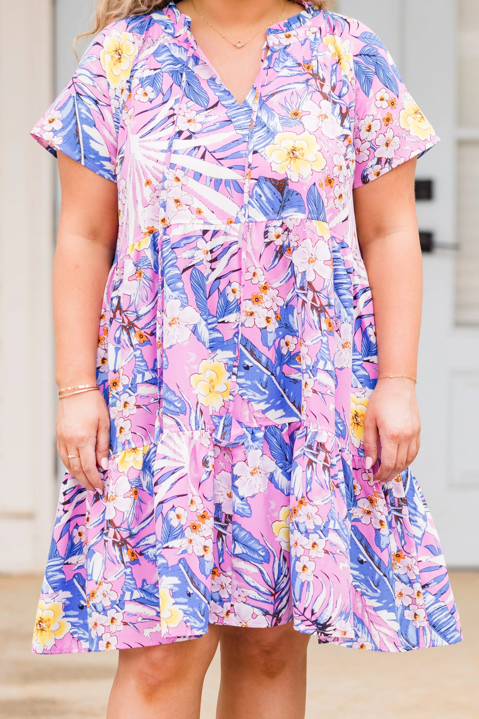 Remembering Summer Nights Dress, Pink Multi