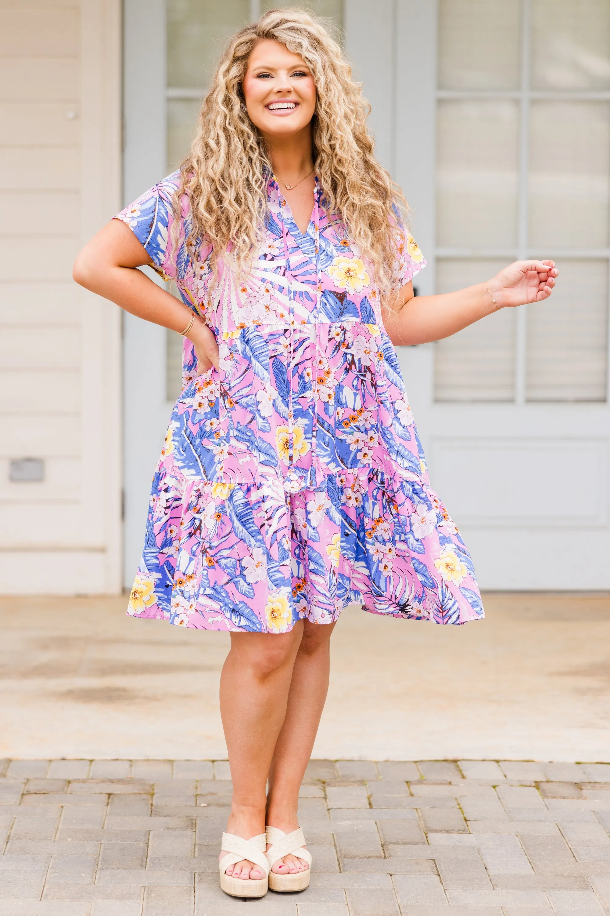 Remembering Summer Nights Dress, Pink Multi