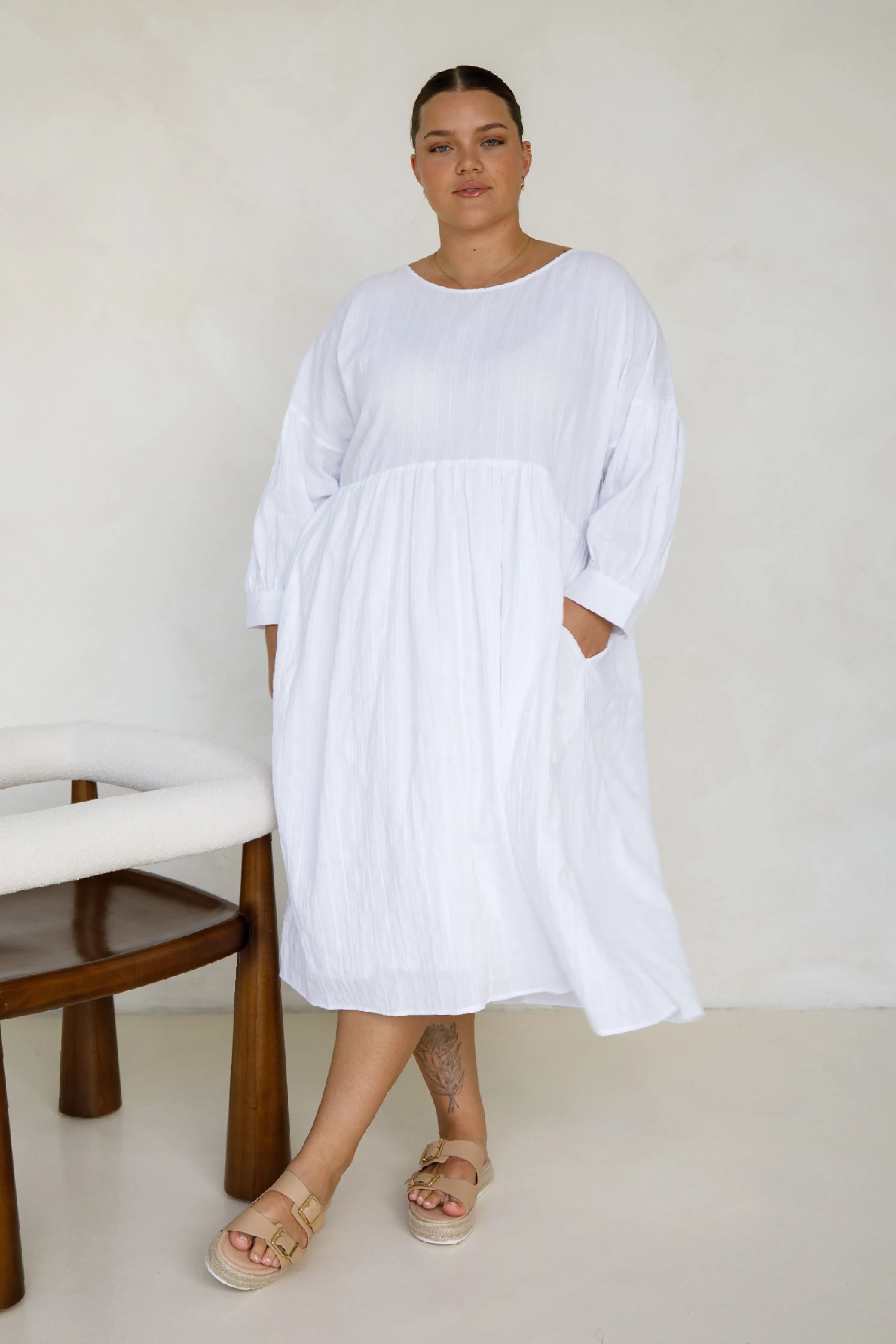 Roma Dress | White