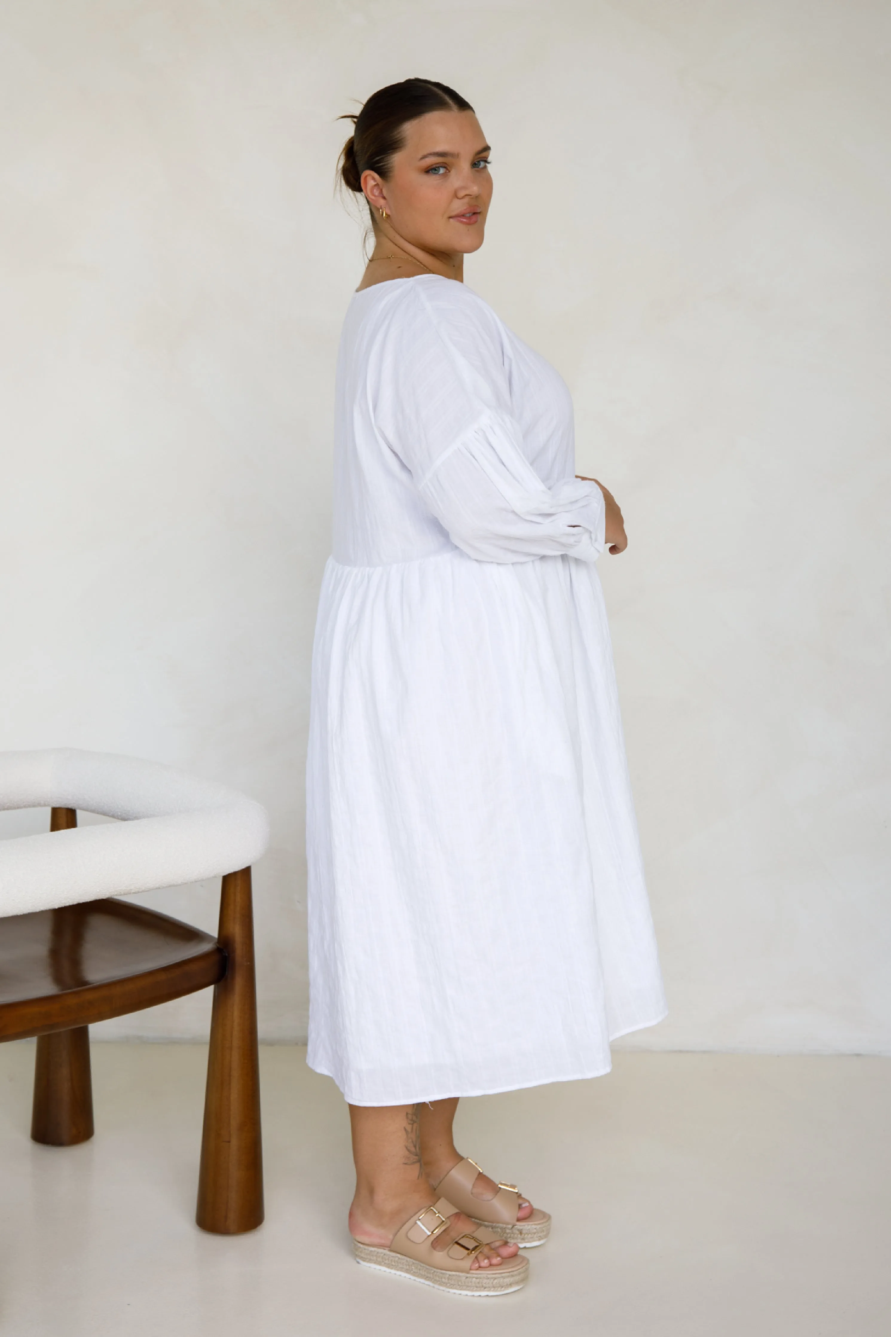 Roma Dress | White