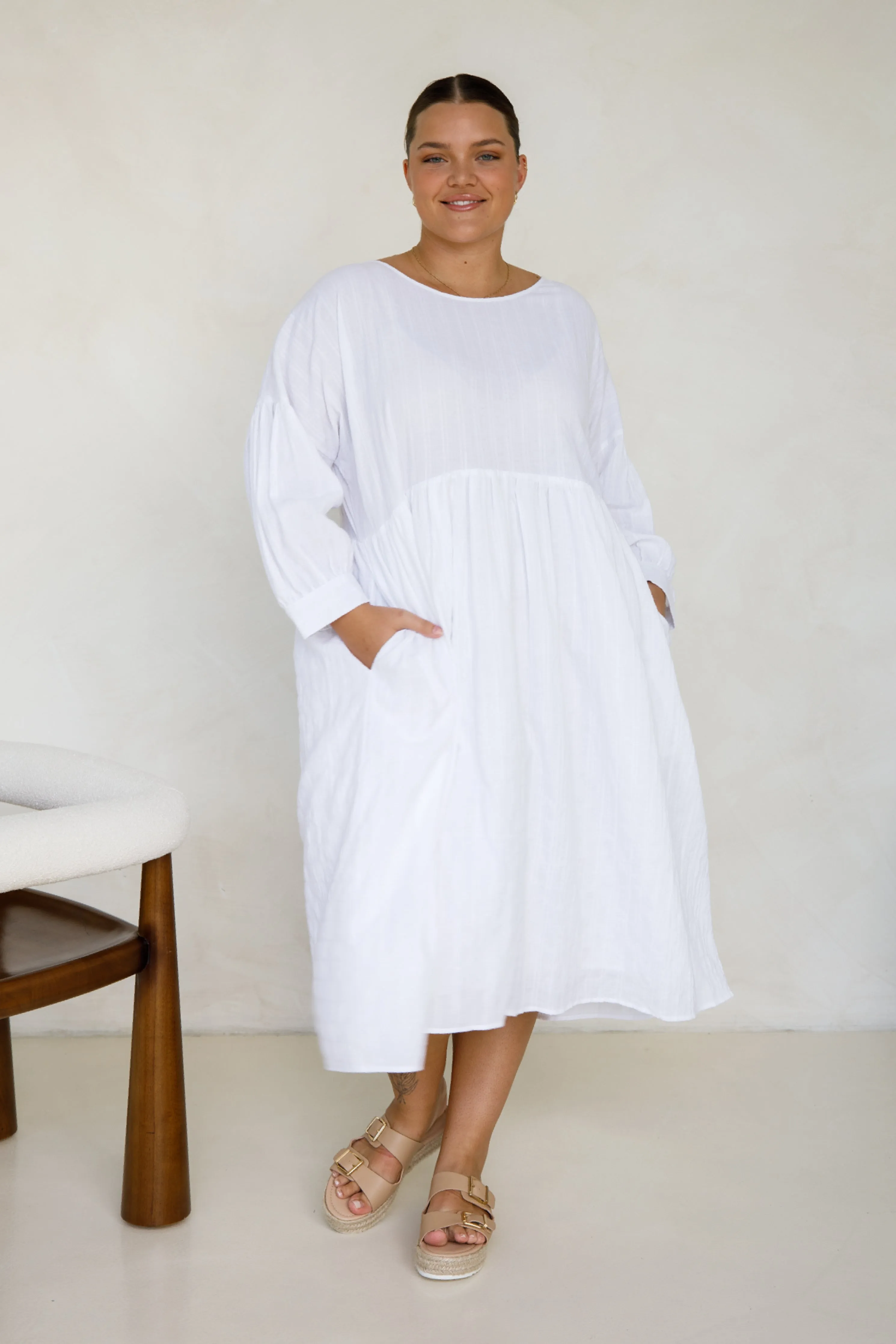 Roma Dress | White