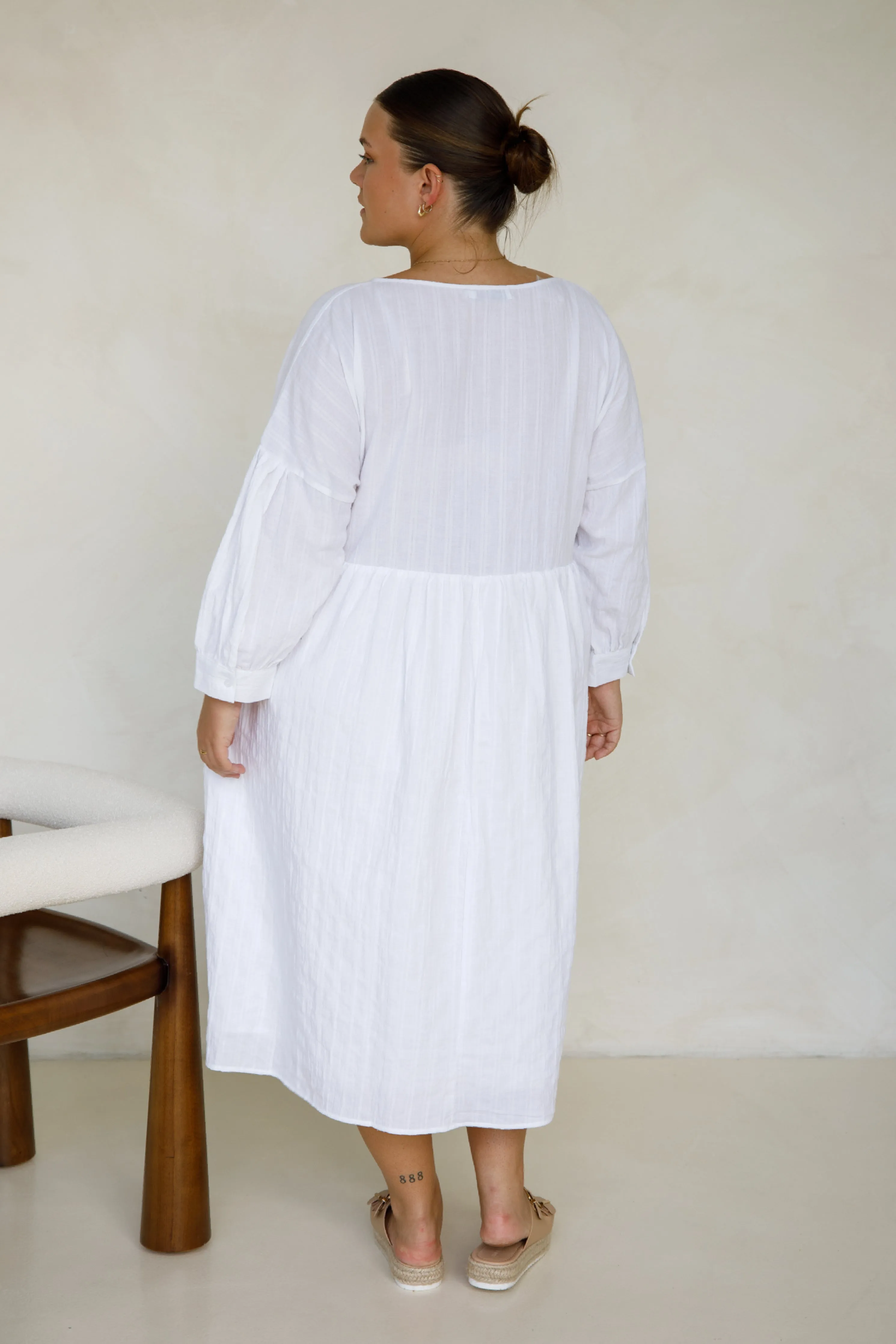 Roma Dress | White