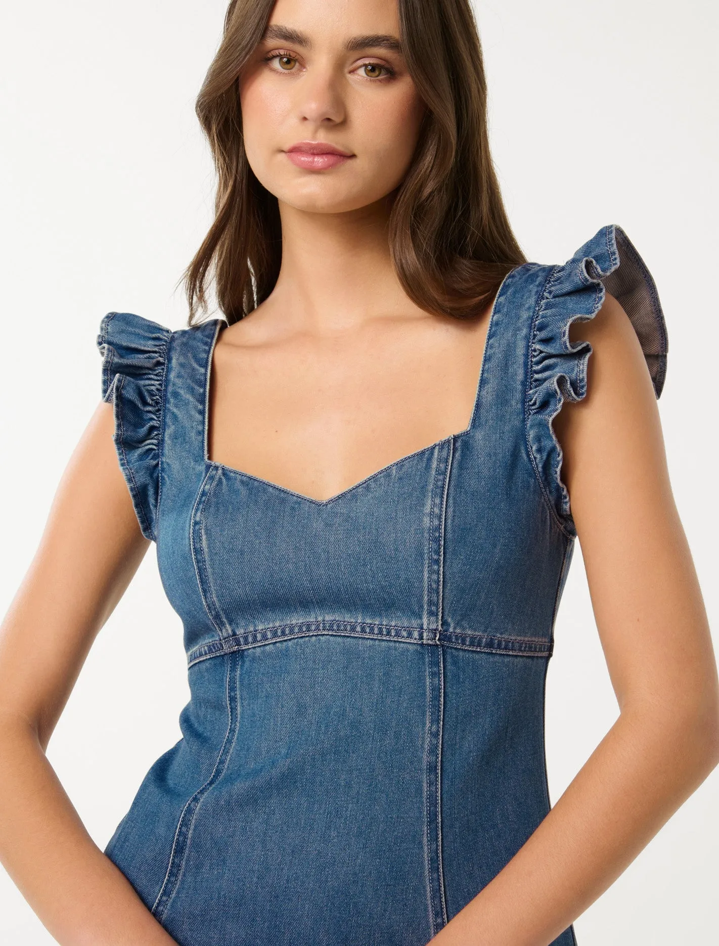 Rose Denim Dress