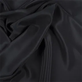 Runway Silks Black Silk Crepe de Chine Fabric