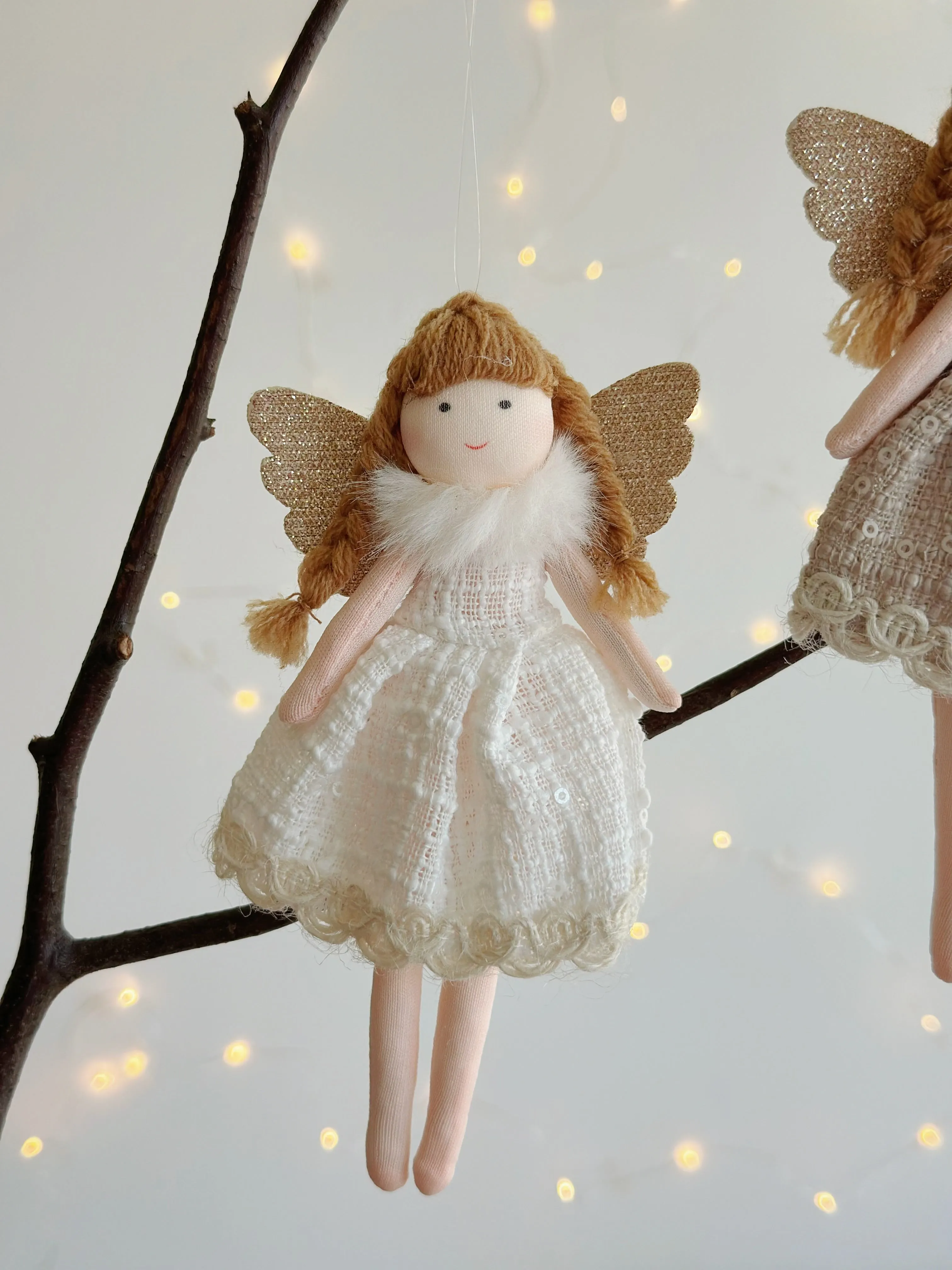 Rustic Angel Charm Ornament (3 colours)