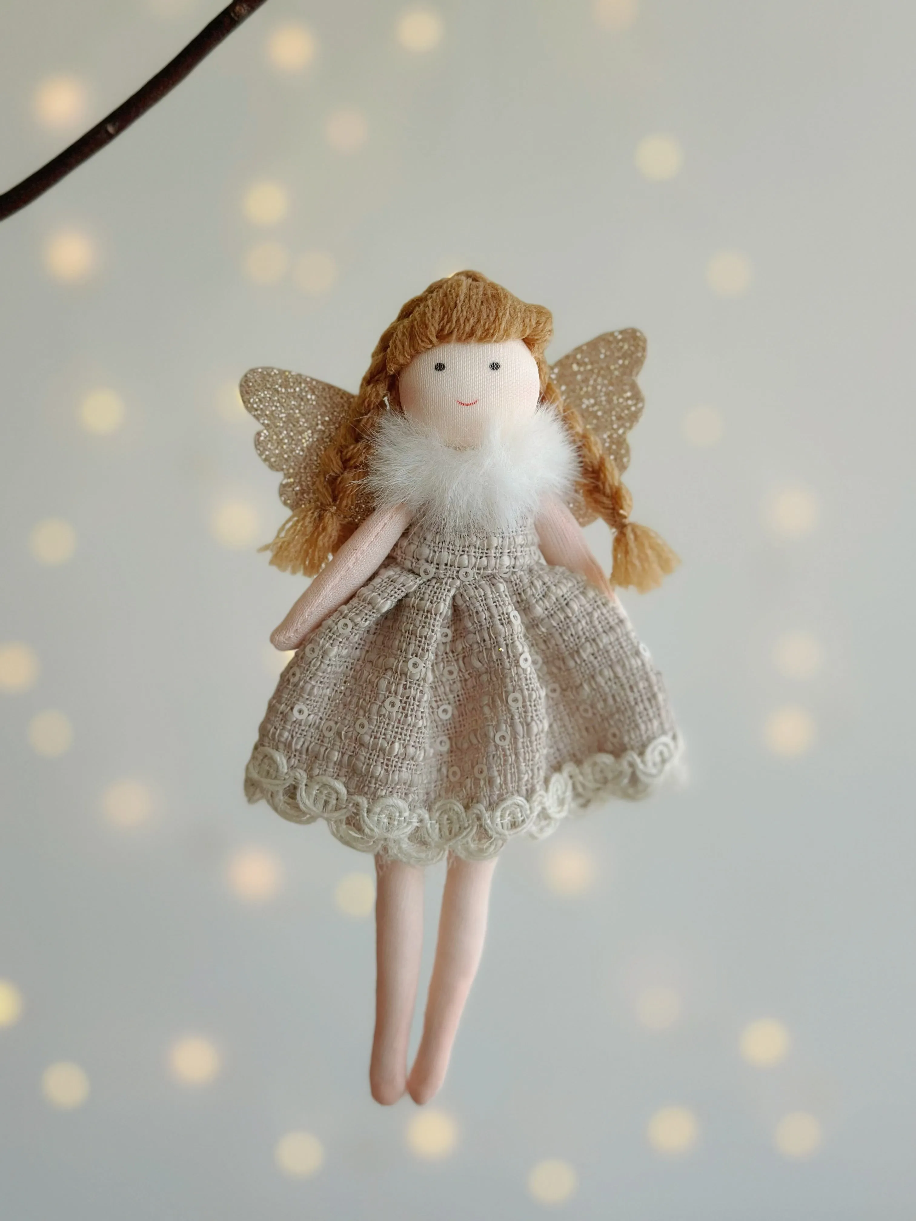 Rustic Angel Charm Ornament (3 colours)