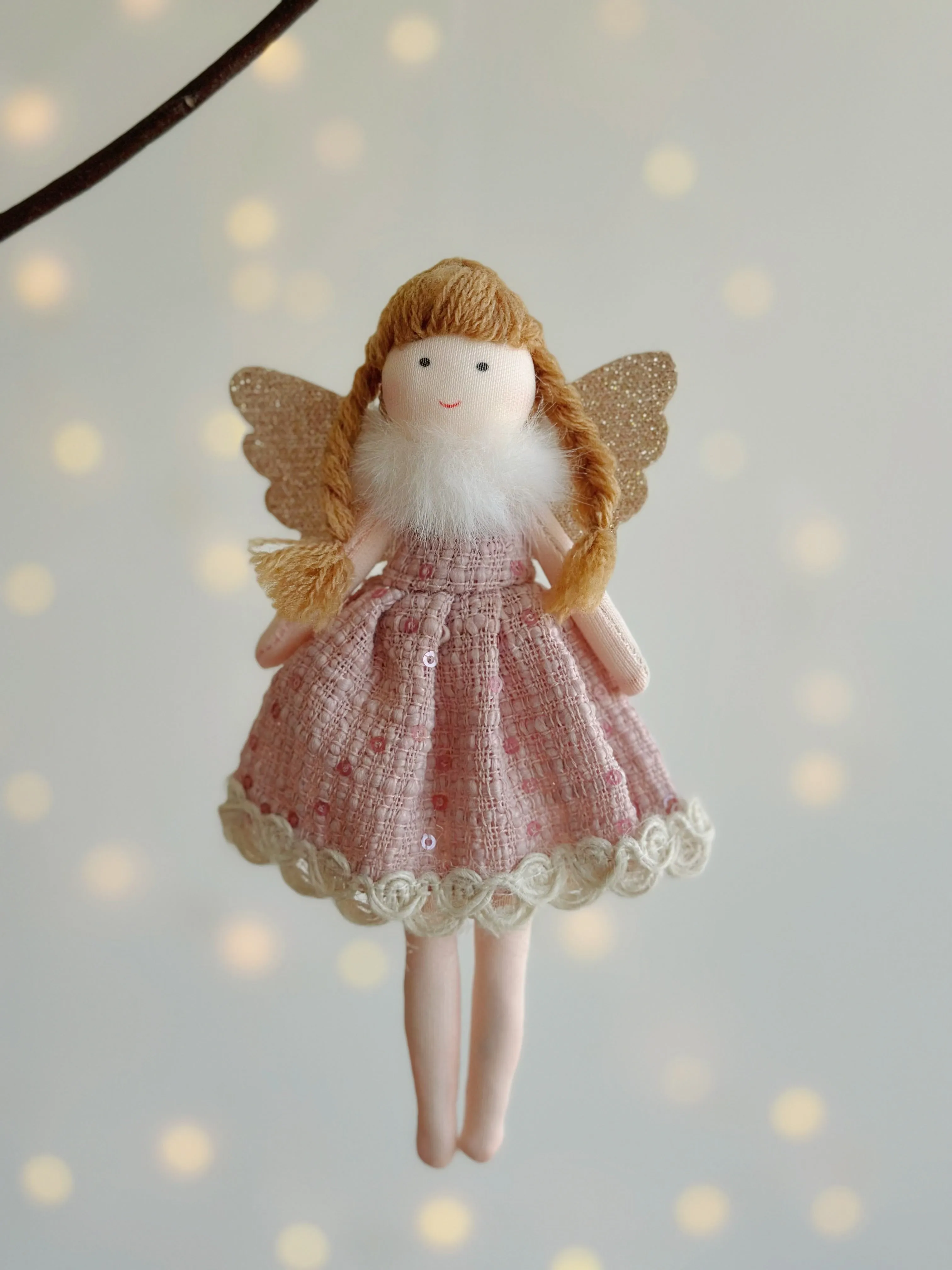 Rustic Angel Charm Ornament (3 colours)