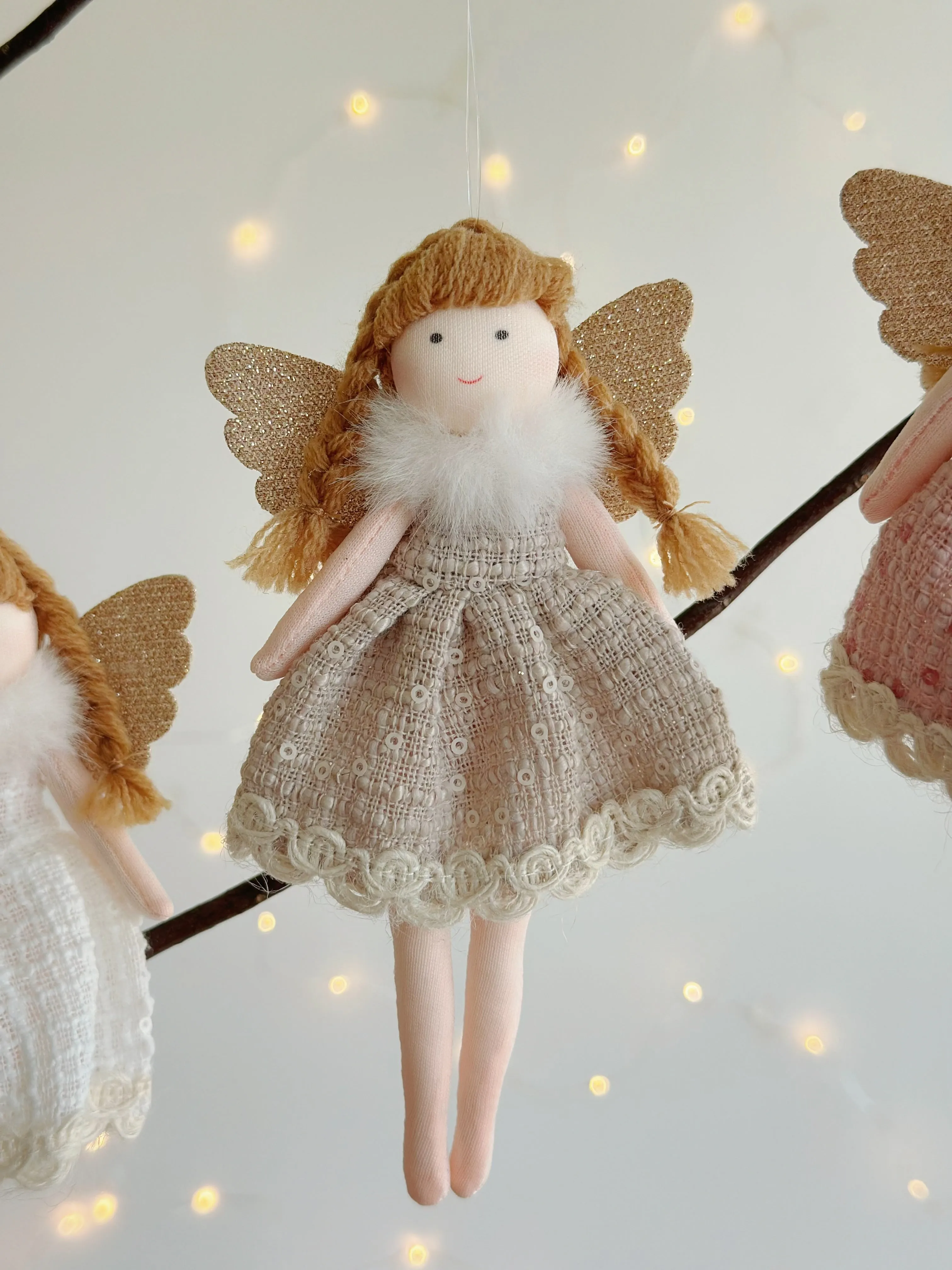 Rustic Angel Charm Ornament (3 colours)