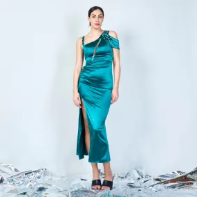 Satin and sparkle dress wholesale